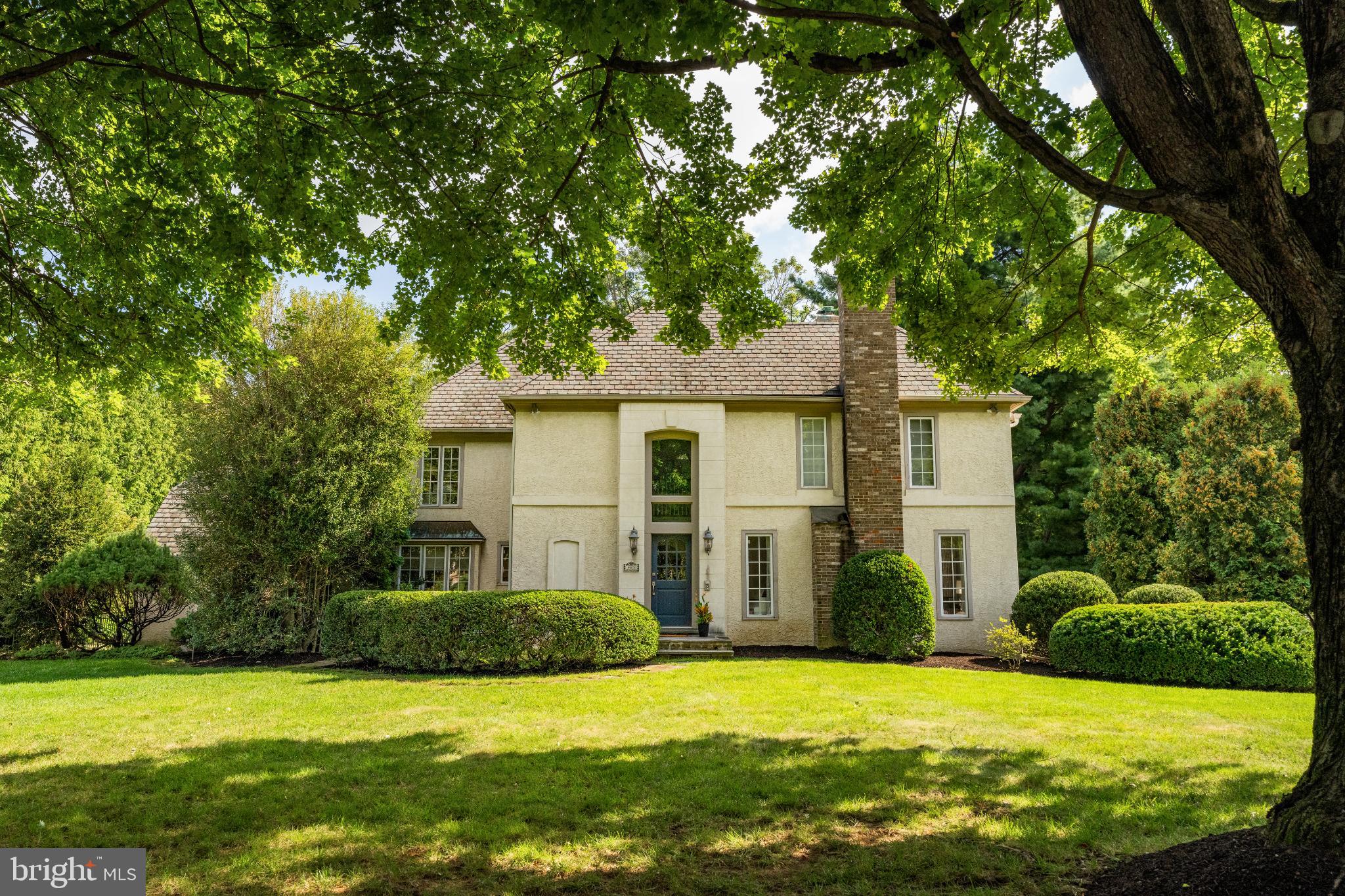 North Side Bryn Mawr Stately French Colonial with amazing curb appeal on a pristine FLAT .69 acre lot and no-through cul-de-sac street.  Grand 2 story entrance w/ beautiful turned staircase opens to this amazing 5 bedroom, 4 full and 2 half bath home in the most desired North-Side Bryn of Mawr -- Lower Merion Township.  The home is perfect for large scale entertaining and intimate family gatherings w/ circular flow and indoor/outdoor access throughout the residence.   The 1st floor offers amazing space including a step-down living room with tall ceilings, marble fireplace and French door to side deck, chef's eat-in kitchen w/ granite counters, glass tiled backsplash, 5 burner gas cooktop, Sub Zero refrigerator, Bosch dishwasher and attached breakfast room w/ direct access to the Mud/Laundry room, oversized 2 car garage and rear deck (perfect for ease of family living)!  The kitchen opens to a large formal dining room w/ French doors to the serene and private rear yard with a huge entertaining deck w/ built in grill, beverage refrigerator, hot tub and bench seating.  The kitchen also opens to the family room w/ brick fireplace and built-in bar and w/ pocket doors to a large home office w/ wall of built-in bookshelves, skylights and lots of windows.  The 2nd level offers an amazing owners suite that is privately set w/ tray ceiling, outfitted walk-in closet, private deck and large original white vintage tiled bath w/ skylight, dual sink vanities, deep jetted tub and separate stall shower.  Bedroom's 2 and 3 are Jack and Jill -- each with outfitted walk-in closets and a beautiful new bath w/ designer sourced subway and herringbone tile, deep soaking tub/shower w/ Frameless door and antique brass fixtures.  Bedroom 4 has a double closet and accesses a new hall bath w/ Terrazzo floors, modern vanity and oversized frameless shower w/ ornate designer tiles.  The expansive finished walk-out lower level offers game/media room, home gym, guest room/office, full bath and lots of organized storage and utilities.   This amazing property offers one the opportunity to move in and enjoy or to bring your decorating ideas to make it your own.  Top-North Side Bryn Mawr Location minutes to Rosemont, Bryn Mawr & easy access to Center City Philadelphia + TOP RATED LOWER MERION SCHOOLS & MOVE-IN CONDITION make this VERY SPECIAL HOME one NOT TO BE MISSED!!!