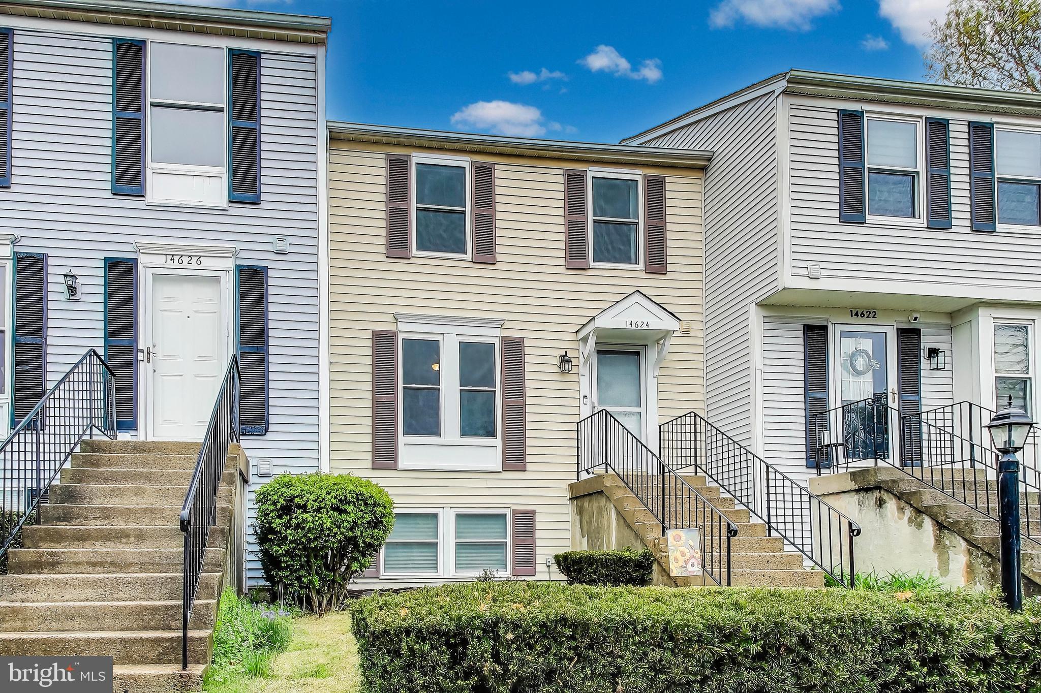 *OPEN HOUSE CANCELLED*Welcome to 14624 Stone Crossing Ct, a beautifully maintained 3-bedroom, 2.5-bathroom townhome offering a flexible layout, tasteful updates, and inviting outdoor space—all in a convenient location.

The main level features hardwood floors and an updated kitchen with granite countertops, white cabinetry, and stainless steel appliances—a bright, functional space that opens to the dining and living areas.

Upstairs, you'll find two comfortably sized bedrooms with plush carpeting and a shared full bath.

The walkout lower level adds versatility, featuring LVP flooring and a large open space that can serve as a third bedroom, family room, or home office. With its own full bathroom and direct access to the backyard, it's ideal for guests or multi-generational living.

Enjoy the outdoors from the spacious deck with stairs leading down to a beautiful stone patio—perfect for entertaining or simply relaxing in your private outdoor retreat.

Don’t miss this opportunity to own a home that offers both comfort and flexibility, with tasteful finishes and plenty of usable space both inside and out.