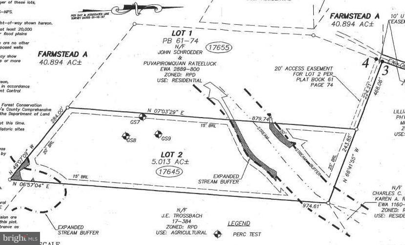 5.01 acre lot .  Perked and ready to go.  Plat and perk info in MRIS Documents.
