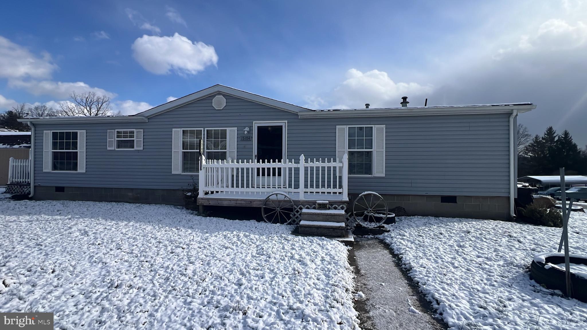 Charming and affordable 3-bedroom, 2-bath mobile home located at 15104 Haines Dr SW in Cresaptown! This well-maintained home offers a functional layout with a spacious living area, Enjoy easy, one-level living with convenient access to local amenities, shopping, and commuter routes. Two shed and a car port make it easy for storage as well. Schedule your showing today. Home is being sold as is.
