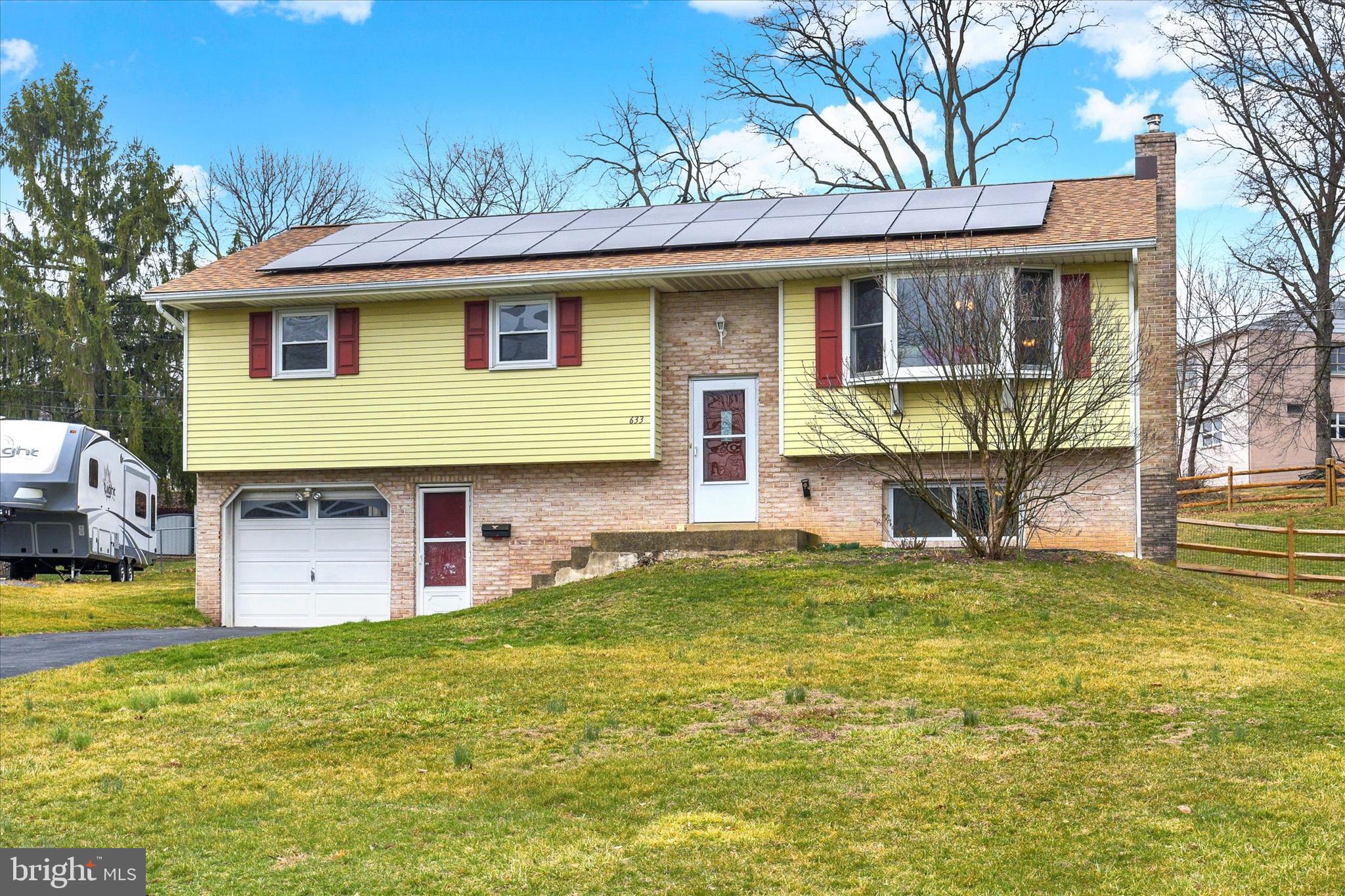 Check out this cozy Bi-Level with a View in Etown Borough.  This 3 bed, 2.5 bath detached Bi-Level has 2,200 sq. ft. of finished space and sits on a fenced half-acre lot at the end of a quiet cul-de-sac. Enjoy great views of Etown Borough, a wood stove insert for cozy nights, and Central Air for summer comfort.  The primary bedroom includes a private half bath. There’s a 1-car garage and leased solar panels that help keep the electric bill around $165/month.  Easy access to highways makes commuting a breeze.   Great space, great location—come check it out.