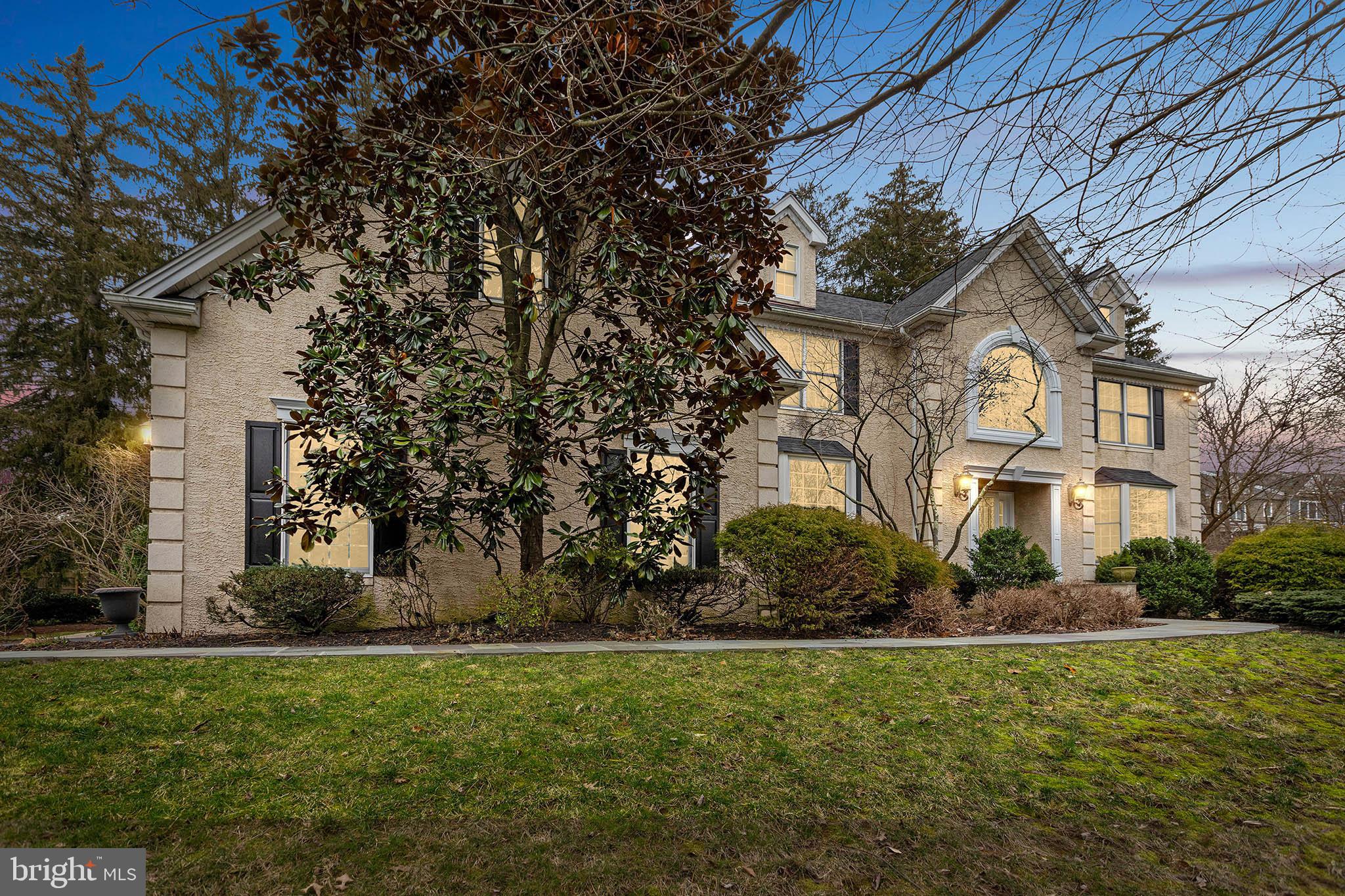 Welcome to this stunning home in the community of Willits Pond in Lower Gwynedd! Your future home is nestled off of Dager Road in a private, picturesque setting, and offers 4 Bedrooms and 3.5 Bathrooms. The 2-story entry welcomes you to a sitting room/study with a picture window, a formal Living Room with a gas fireplace, a formal Dining Room with a tray ceiling, and a beautiful eat-in gourmet Kitchen. The Kitchen features gorgeous granite countertops with decorative-tile backsplash, custom Village Cabinetry with oversized drawers, a Farmhouse sink, and high-end appliances including a Subzero refrigerator, a double oven with Wolf 6 burner and griddle, and coffee station with copper sink and wine fridge. Off the kitchen, you’ll find a Family Room with a vaulted ceiling, and a cozy wood-burning fireplace and hearth. Take one of two staircases to the expansive second floor which has 4 Bedrooms, including the spacious Primary, which features a coffered ceiling, a separate sitting room with a fireplace, dual walk-in closets, and an updated spa-like bathroom with free-standing soak tub and stall shower. The Laundry Room with utility sink and storage is located upstairs for convenience! A finished basement is made to entertain and offers room for your favorite game tables, in addition to plenty of storage! Entertain on the stamped concrete patio in the private back yard with spring house. HOA covers snow removal, pond maintenance, and the common landscape. This home is ideally located across the street from walking trails, sports’ fields, and within walking distance to the top-ranked Wissahickon School District. Call now for a private showing!