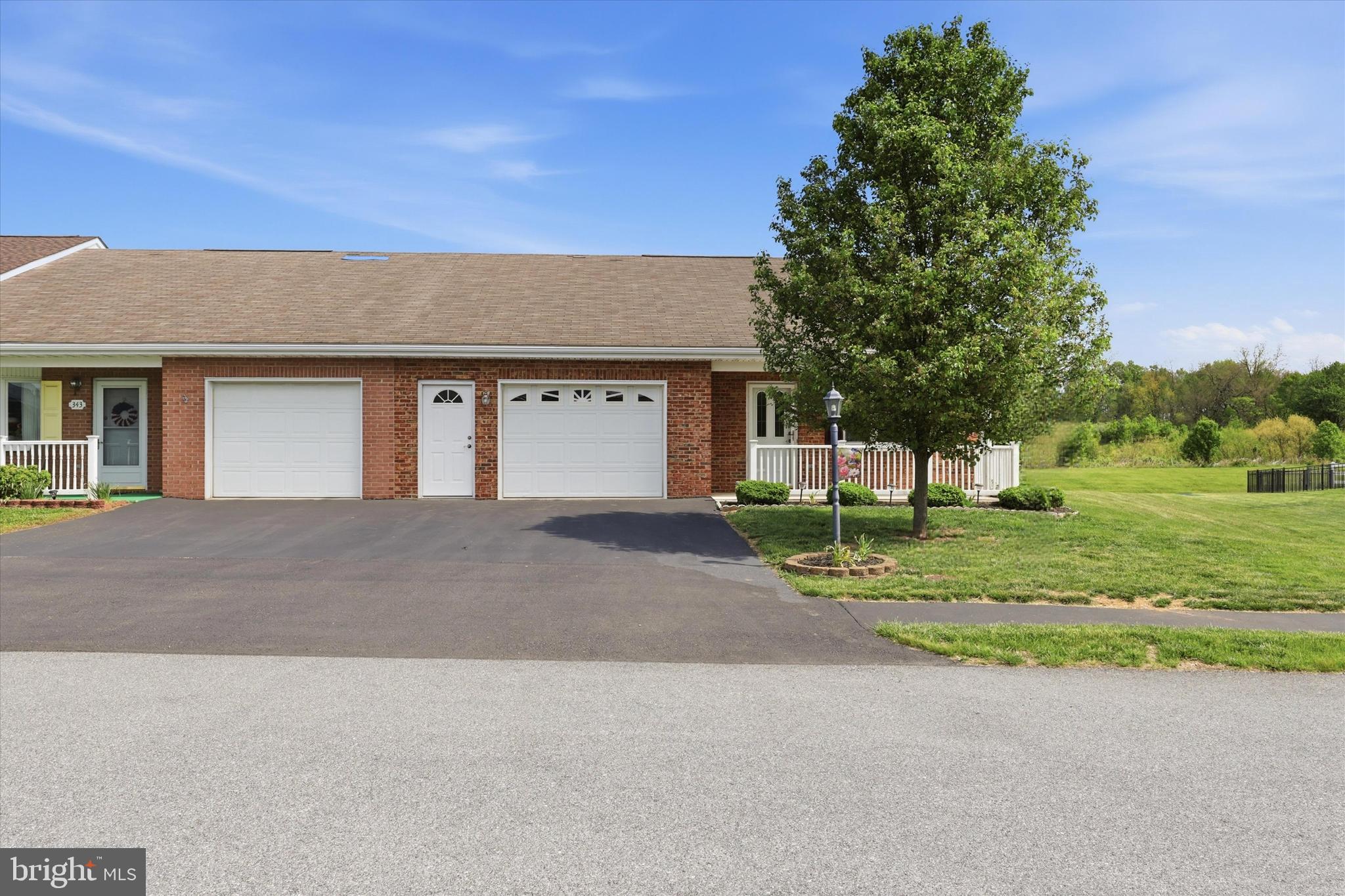 UPDATE: SELLER IS IN THE PROCESS OF ROOF REPLACEMENT.  
Rare Opportunity in South Pointe – One of the Largest One-Level Townhomes! Welcome to this beautifully maintained, all-brick end-unit townhome in the highly desirable South Pointe community—offering over 1600 square feet of spacious, one-level living. This is truly a rare find, as one of the largest models in the development and uniquely positioned with no homes behind—just peaceful common area views. Inside, you’ll find a thoughtfully designed layout featuring 2 bedrooms and 2 full baths, along with a 1.5-car garage for added storage and convenience. The home is filled with natural light and enhanced by hardwood flooring, creating a warm and inviting atmosphere. The standout feature is the rear family room addition, providing extra living space and a seamless connection to the outdoors. Step outside to your covered patio, the perfect spot to relax, entertain, or simply enjoy the quiet, nature-filled backdrop. With all appliances included and low-maintenance living, this home offers both comfort and ease—ideal for those seeking one-level living without compromise. Roof is original and will not be replace, no issues and priced accordingly. No other home like it in the development—don’t miss your chance to own this exceptional property! Sold as-is.