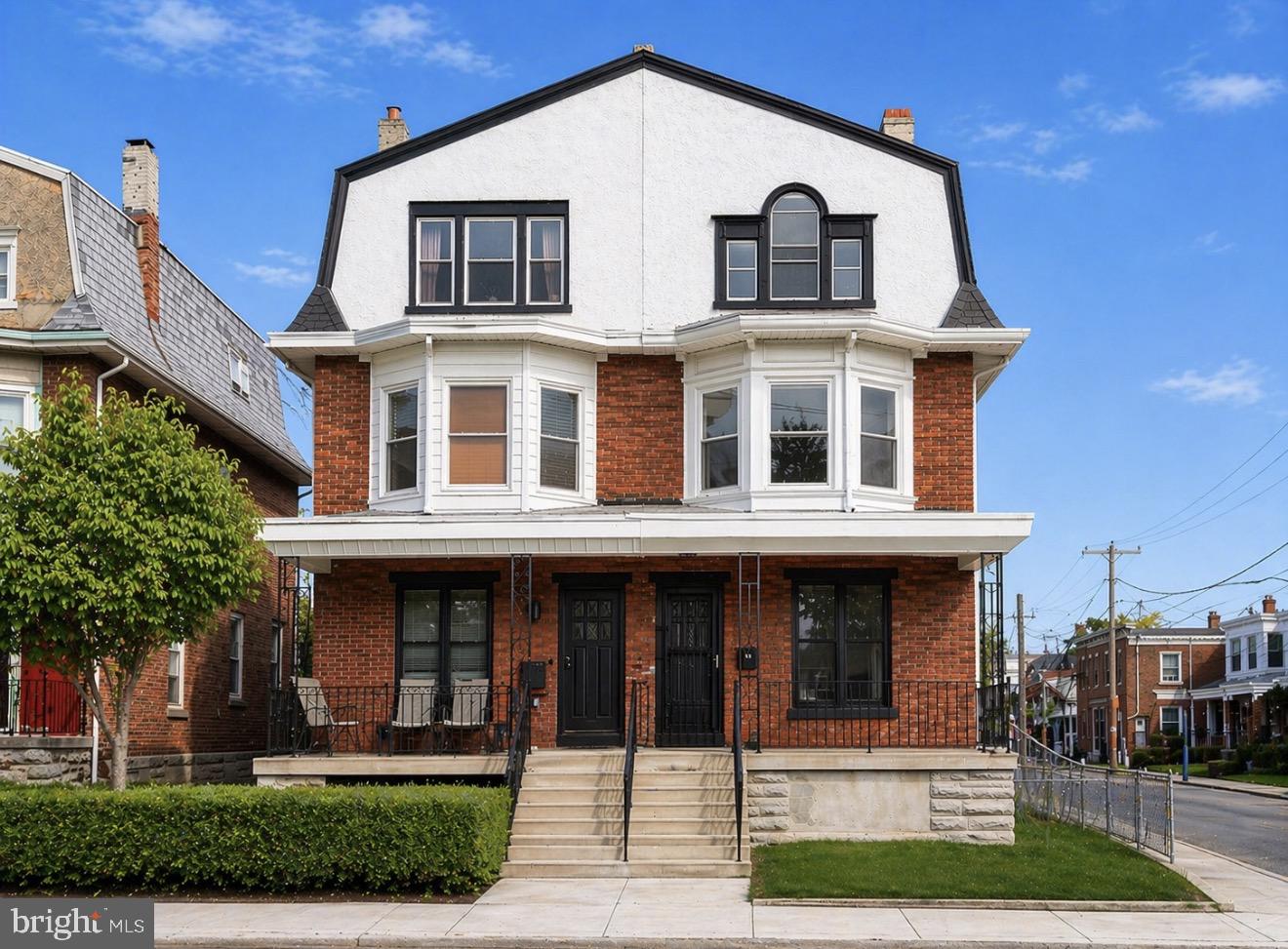 Beautifully renovated 3-story corner twin home located in prime West Germantown, just steps from a park. This spacious property features 4 large bedrooms and 3 full bathrooms, including two primary suites offering added flexibility and privacy.
The home boasts high ceilings on all three floors, enhancing the sense of space and natural light throughout. The main level offers a bright, open layout with Brazilian hardwood flooring throughout. The updated kitchen includes modern cabinetry, quartz countertops, and stainless steel appliances.
All bathrooms have been fully renovated with high end finishes. The fully finished basement provides additional living space suitable for a family room, office, gym, or guest area. 
Additional upgrades include a 200-amp electrical service and updated systems throughout.
Situated on a corner lot, the home offers excellent natural light and convenient access to shopping, schools, public transportation, and major roadways.
All measurements are estimated.