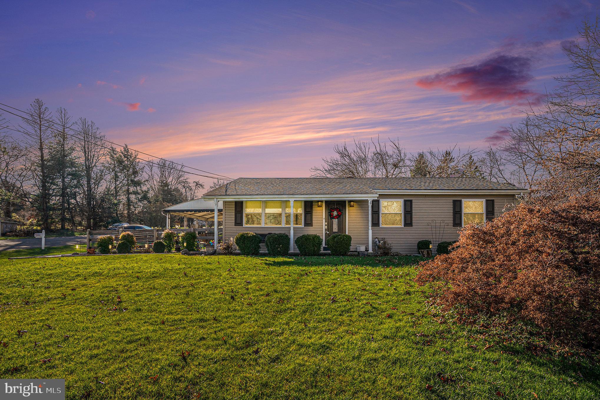 Welcome to 1218 E. Main Street in Douglassville, PA. This ranch house is nestled in a serene country setting, yet conveniently close to everything. One-floor living with modern amenities makes for a comfortable and practical setup. Upgraded 5 years ago, this home has many features such as; flooring, kitchen, roof,  central air, and bathroom. Situated on a large corner lot, this home has a fenced-in yard, shed, and covered side porch.  As you approach the front door, you are greeted with a covered front porch as you enter through the front door. Enter into the large living room with upgraded flooring and natural light. Through the living room is a large kitchen with upgraded cabinets, S/S appliances, granite countertops, and a large pantry. Next to the kitchen is a large eating area.  Down the hall are 3 bedrooms and upgraded bath. Upgrades to the bathroom are a shower with jets, double sinks, designer tile, and linen closet.  Downstairs is a basement for extra storage. First flooring living, newer upgrades, state of the art kitchen and bathroom are the reasons to make an appointment.  Close to 422, 724, Limerick Outlets, and restaurants. Schedule your appointment today!