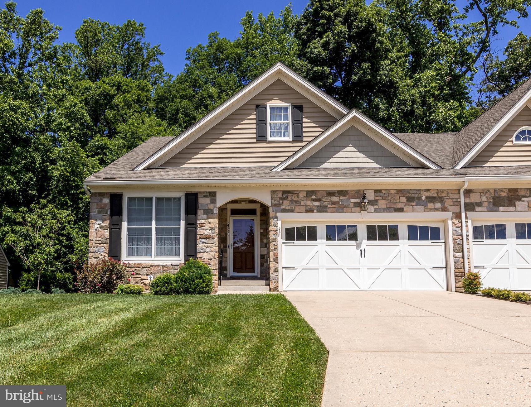 **COMING SOON**Welcome to 2430 Grand Oaks Ct, a beautifully maintained end-unit villa nestled in the highly desirable Grand Oaks 55+ community*Featuring 3 bedrooms, 3 full bathrooms, and 2 finished levels of living space, with over 2,525 square feet of comfortable and versatile living*The spacious main level welcomes you with an inviting foyer that flows into a formal dining room, a well-appointed kitchen with adjoining breakfast room, and a large living room* The main level also features 2 bedrooms, including a primary suite complete with a walk-in closet and en-suite bath featuring a soaking tub, separate shower, and double vanity* A 2nd bedroom is conveniently located on the main level with access to an adjacent full bathroom* Completing the main floor is a laundry/mudroom with direct access to the attached garage* The fully finished lower level features a large family room, versatile recreation/craft room, bedroom #3 and a 3rd full bath* A generously sized unfinished utility/storage room offers abundant space, while the walk-out design provides easy access to the backyard*Enjoy the maintenance-free deck backing to mature trees or unwind on the covered patio below* The community also offers a charming gazebo and meticulously maintained common areas*If you are looking to downsize or embrace an active adult lifestyle, this exceptional home is ready to welcome you*Schedule your private tour today and discover all that Grand Oaks has to offer- Showing start on June 30!