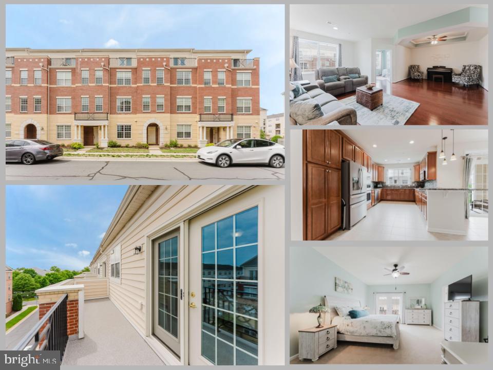 Welcome to 42590 Hollyhock Terrace, a beautifully maintained townhome in the heart of Brambleton offering over 2,500 square feet of thoughtfully designed living space. Bathed in natural light, the open main level features oversized windows and a seamless flow—perfect for both everyday living and entertaining.

The chef’s kitchen is the centerpiece of the home, showcasing warm granite countertops, modern cabinetry, and ample prep space. The adjoining breakfast area opens to a private balcony, ideal for morning coffee or dining under the stars. A spacious living and dining area provides flexibility for gatherings, while a dedicated main-level home office offers the perfect work-from-home setup.

Upstairs, the primary suite serves as a peaceful retreat with a large walk-in closet, spa-inspired bath complete with soaking tub, and access to its own private balcony—your personal outdoor escape. Two additional bedrooms share a full bath, and the convenient upper-level laundry adds ease to daily routines.

Additional features include an attached garage, private driveway, and plenty of guest parking. Residents of Brambleton enjoy an exceptional lifestyle with access to pools, playgrounds, tennis and basketball courts, and miles of scenic trails. Spend weekends at nearby Reservoir Park with kayaking, fishing, and waterfront views, or explore Brambleton Town Center just minutes away, offering shopping, dining, a movie theater, and library. Commuters will appreciate quick access to the Silver Line Metro, Dulles Airport, and major routes.

Immaculate and move-in ready, this home offers the perfect blend of comfort, style, and convenience in one of Loudoun County’s most desirable communities.