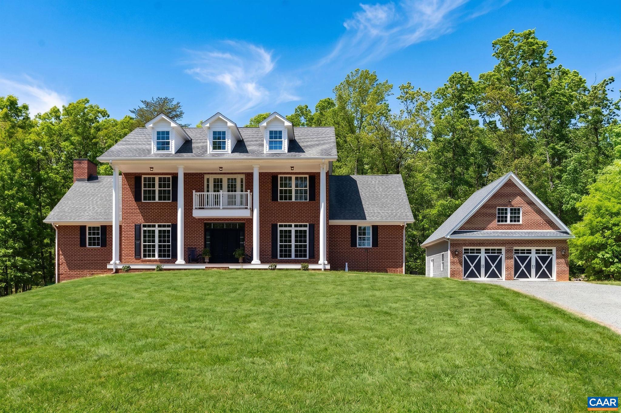 A significant price improvement creates an exceptional opportunity to own a quality-built brick estate on 21 private acres. The sellers have found their next home & are ready to begin their next chapter. 21 private wooded acres, no HOA, & Firefly fiber internet. Everything Charlottesville offers without the price tag. Built with the quality & permanence buyers struggle to find today, this all-brick residence offers timeless craftsmanship throughout. 4,500+ SF home for multi-generational living. Dual primary suites, a main-level suite & a second upstairs suite with sitting room & private bath. Home office, gas fireplace, & a gourmet kitchen with walk-in & butler's pantry. Walk-out terrace level with recreation room, media room, & full bath. Remote-work ready. Creek, fire pit, wildlife, & covered front porch. Lake access one mile away. Private well & septic. No HOA. Second septic previously approved for a guest cottage or in-law suite. Garage with bonus space. Move-in ready: fresh paint, new HVAC, generator, inspected septic. 10 min to Gordonsville, 30 min to Charlottesville. Near Keswick, Barboursville, & Castle Hill wineries. 2024 appraisal: $1,200,000. Now $999,900. Privacy. Flexibility. Freedom. Your Land. Your Life.,Granite Counter,Wood Cabinets,Fireplace in Living Room