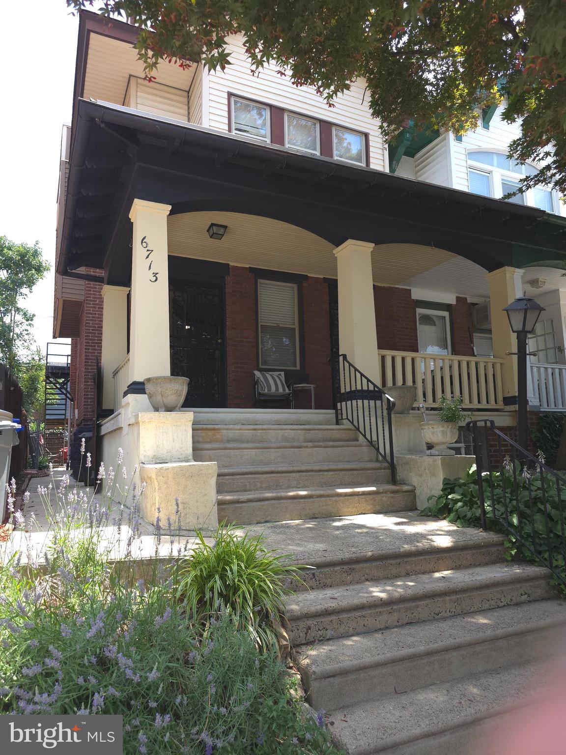 This spacious twin is a legal duplex! Situated on a tree lined street, this home offers a 1 bedroom with rear yard on the 1st floor and a 2 bedroom on the 2nd floor.   The basement is semi-finished with a full bath, which could potentially offer a 3rd unit with the approval of the city.  Property is currently tenant occupied with good, long term, well paying tenants each @ $1100 monthly.