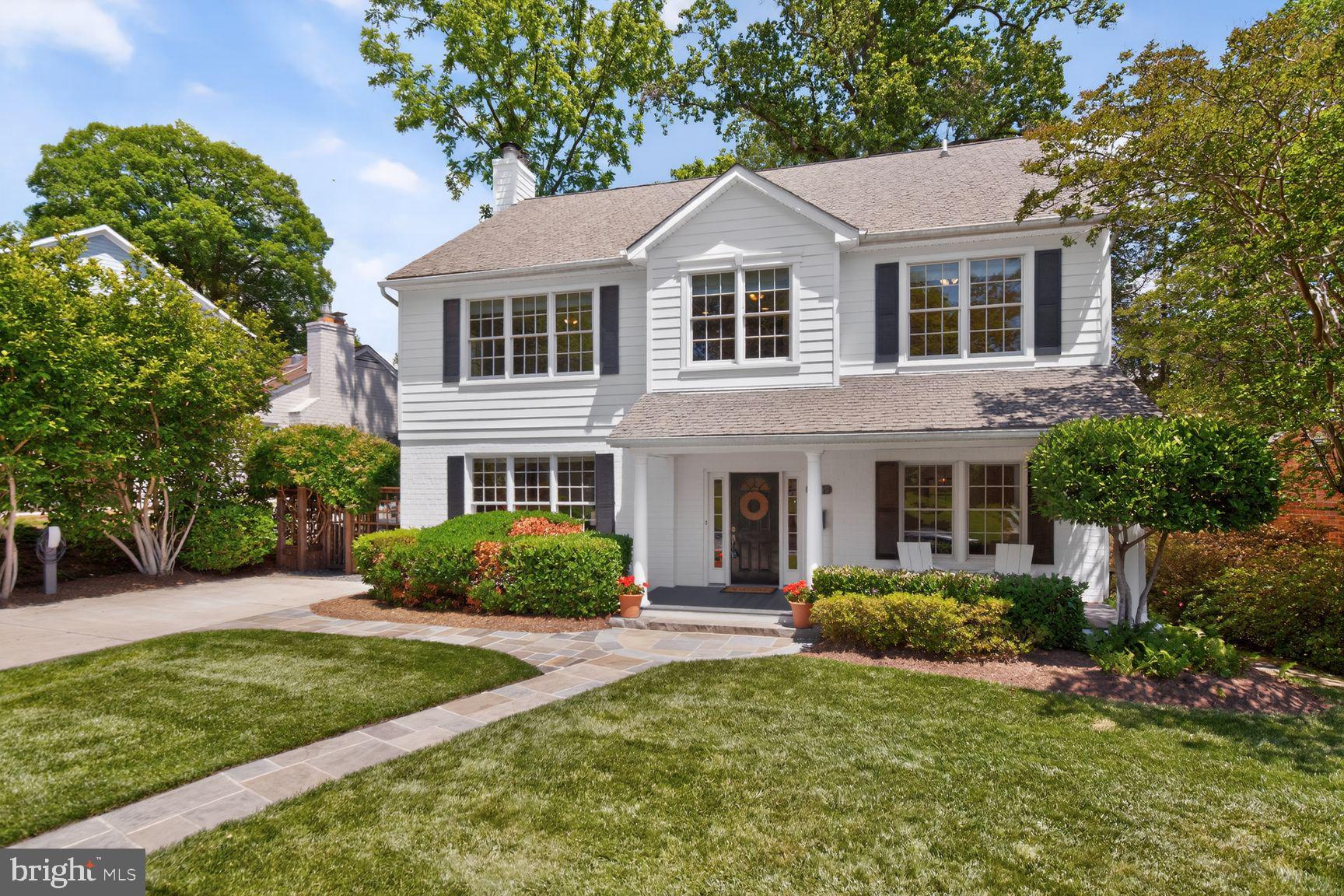 Nestled in the highly sought-after Glen Mar Park, this rarely available, fully updated Colonial offers the scale, privacy, and modern functionality that buyers consistently compete for in this pocket of Bethesda.
Originally built in 1950, comprehensively renovated in 2007, with ongoing upgrades since, the home delivers approximately 3,327 square feet of move-in-ready living space with 5 bedrooms and 3 full bathrooms plus one half bath, combining classic architecture with meaningful, lasting upgrades.
Inside, refinished hardwood floors, crown molding, recessed lighting, and custom built-ins create a cohesive, elevated interior. The layout is intentionally flexible for today’s lifestyle, featuring a formal dining room, an inviting living room with gas fireplace, and a main-level office/den that functions seamlessly as a guest suite with an adjacent full bath—ideal for multi-generational living or extended stays.
The kitchen is designed as the central gathering space, with upgraded countertops, an oversized island, and open flow to the dining and living areas that supports both daily living and effortless entertaining.
The upper level features well-proportioned bedrooms and a true primary suite retreat, complete with a spa-style bathroom featuring a soaking/jacuzzi tub, dual vanity, and a walk-in closet—offering separation, privacy, and comfort that is increasingly difficult to find at this price point.
A full attic provides exceptional storage and potential future expansion, adding long-term flexibility that further enhances the home’s value profile. Additional upgrades include energy-efficient double-pane windows, basement insulation, and an EV-ready setup compatible with Tesla charging.
The exterior is a standout feature: extensive hardscaping, stone retaining walls, and a thoughtfully tiered landscape create a private, wooded backdrop rarely found in comparable homes. Multiple outdoor living areas, including a generous patio, extend the home’s entertaining capacity across seasons.
This is a fully realized, turnkey Colonial in one of Bethesda’s most established neighborhoods—offering space, privacy, and modern livability in a location where updated homes of this quality and completeness are seldom brought to market.  1st access to the home will be at the open on Sunday May 17 from 1-4PM.  Regular showings can be scheduled after the open house.  All information deemed reliable but not guaranteed.