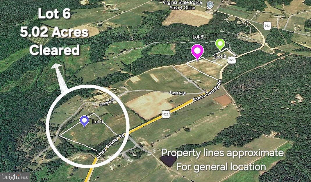 5.02  Acres. Cross County Rd.- Rt. 522. NO HOA. Two miles from
Interstate 64 making a quick commute to anywhere. Take a look and see if this is your place in the world. More photos and plat on the way! See you soon!