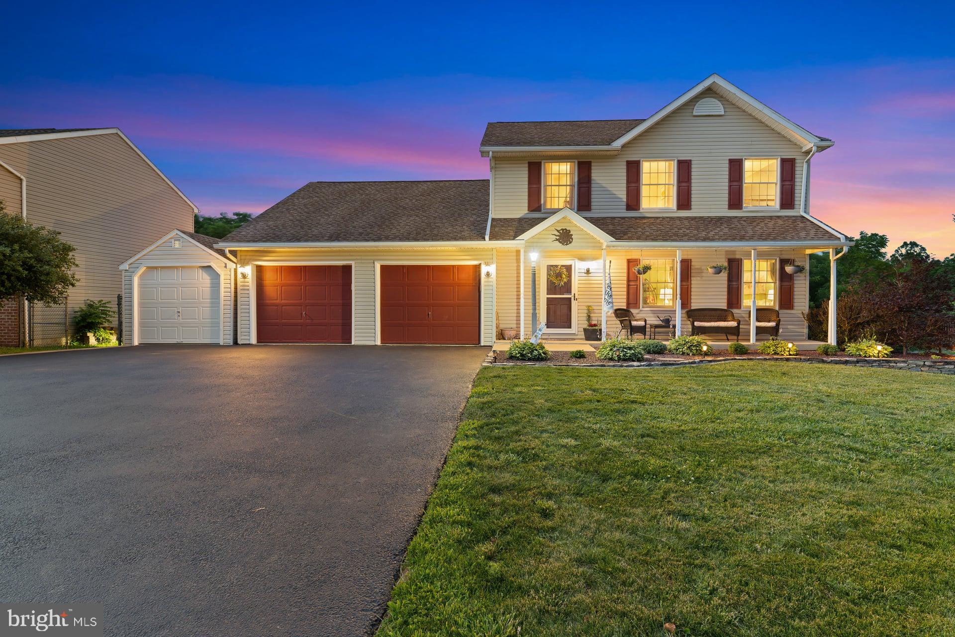 Welcome to this beautifully renovated 4-bedroom, 2.5-bath home that perfectly blends modern updates with an incredible outdoor lifestyle. From the warm, inviting living spaces to the granite kitchen countertops and cozy gas fireplace, every detail has been thoughtfully designed for comfortable everyday living. The fully finished lower level provides additional flexible living space perfect for entertaining, relaxing, or a home gym.

Step outside and experience what truly sets this property apart. The backyard is an entertainer's dream featuring a custom outdoor kitchen, stamped concrete and paver patios, a covered patio, a spacious above-ground pool with a wraparound deck and large entertaining area, a six-person hot tub, and a fully fenced yard that's perfect for children, pets, and privacy.

What makes this property truly unique is its incredible depth. From the front, you'll never realize how far the property extends. Wander through the wooded backyard to your own private creekside retreat, complete with a waterfront sitting area, outdoor fireplace, and electric already in place. It's the perfect spot to unwind, enjoy nature, and watch the deer that frequently visit the property.

Additional features include a detached garage ideal for extra storage, a workshop, or recreational toys, plus a storage shed for lawn equipment and tools.

Conveniently located just  minutes from Leib Elementary School, 5 minutes from Honey Run and Grandview Golf Courses, and only 15 minutes from the shopping, dining, and conveniences along Carlisle Road and Route 30. 
This is more than just a beautifully updated home, it's a turnkey property offering the space, privacy, and lifestyle you've been searching for.