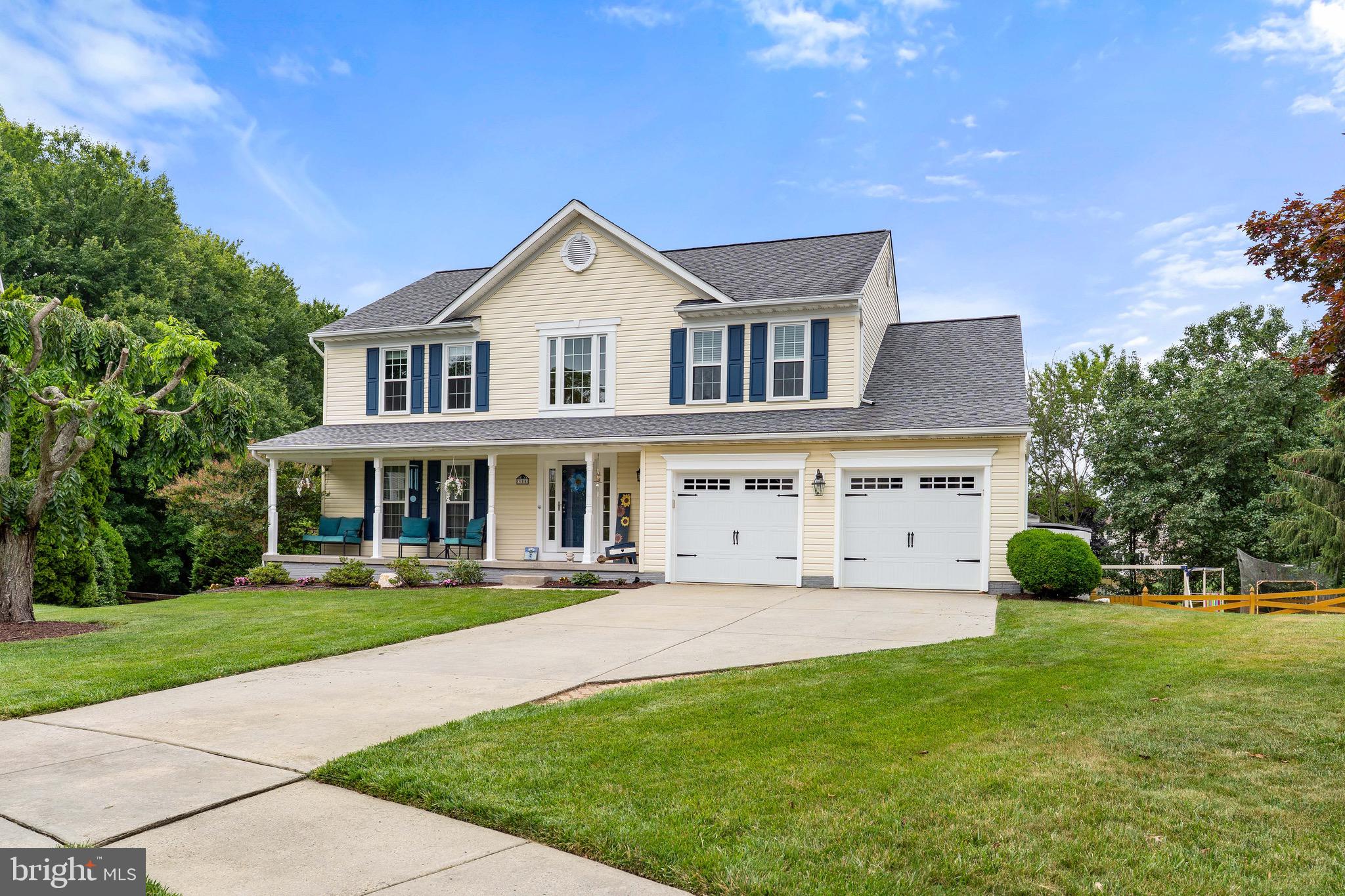 This exceptionally maintained home has been extensively updated over the years, with major improvements inside and out. The foyer features a new dimmable ribbon chandelier leading to the wainscoting-lined staircase. Upstairs, the master bedroom features recessed lighting, crown molding, and a walk-in closet. The master bathroom features a double vanity, jetted soaking tub, separate shower, and water closet. The second bathroom was renovated (2020) with a beautiful tile floor, quartz countertop, and upscale vanity. The kitchen was also renovated (2022) with quartz countertops, luxury vinyl tile, and new appliances, including a gas stove with a double oven. The kitchen opens to the cozy family room with gas fireplace and blower. This home stays warm and cool with efficiency thanks to dual-zoned HVAC with gas heat and a fully owned solar panel system (2019). Attic storage includes the main house attic and attic above garage, with fans and electric lighting. The garage includes an electric car charger and updated doors (2020). The yard is completely fenced and includes a double-gated entry. With the patio, deck, and neighboring trees in conservation, the backyard is a relaxing and protected scenic retreat. The basement is fully finished and has a fifth bedroom with large windows, window seat, and built-in shelving. Additional updates include a newer water heater (2024), newer windows (2024), 50-year architectural shingle roof (2019), sliding doors (2024), composite staircase for deck (2024), and 7x10 shed (2024). Move into a gorgeous, energy-efficient home, with peace of mind for years to come.