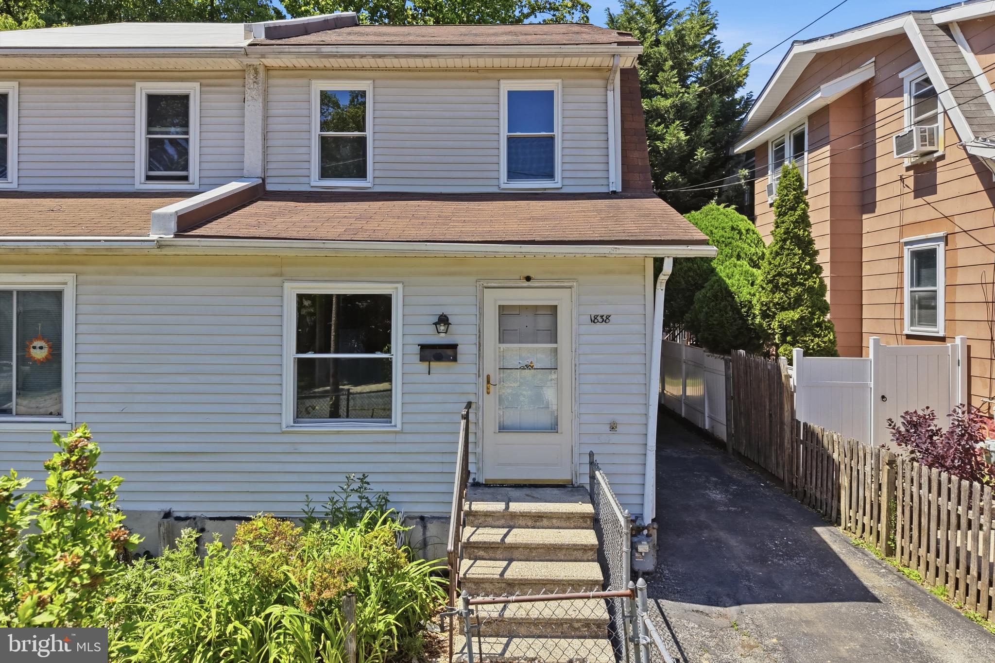 Handyman Special! Instant Equity To Be Earned! Welcome to 1838 Shallcross Avenue located in the highly desirable Folcroft Borough neighborhood. This twin home offers incredible potential and is perfect for investors or savvy buyers looking to build instant equity. The main level features a welcoming living room, spacious dining room, half bathroom, and nicely sized kitchen with dinette area. The second floor offers three generously sized bedrooms and one full bathroom. The large full basement provides endless possibilities for additional living space or storage. Outside, enjoy the large backyard, private deck, storage shed, and nicely sized driveway. Home is being sold in as-is condition, with the seller providing the U&O for the buyer so you can move in and start your next project right away. Location is key! Conveniently located near local shopping, dining, regional rail lines, Philadelphia International Airport, Center City, and major highways including I-95, making this a great option for commuters. So much potential here and this opportunity will not last long!