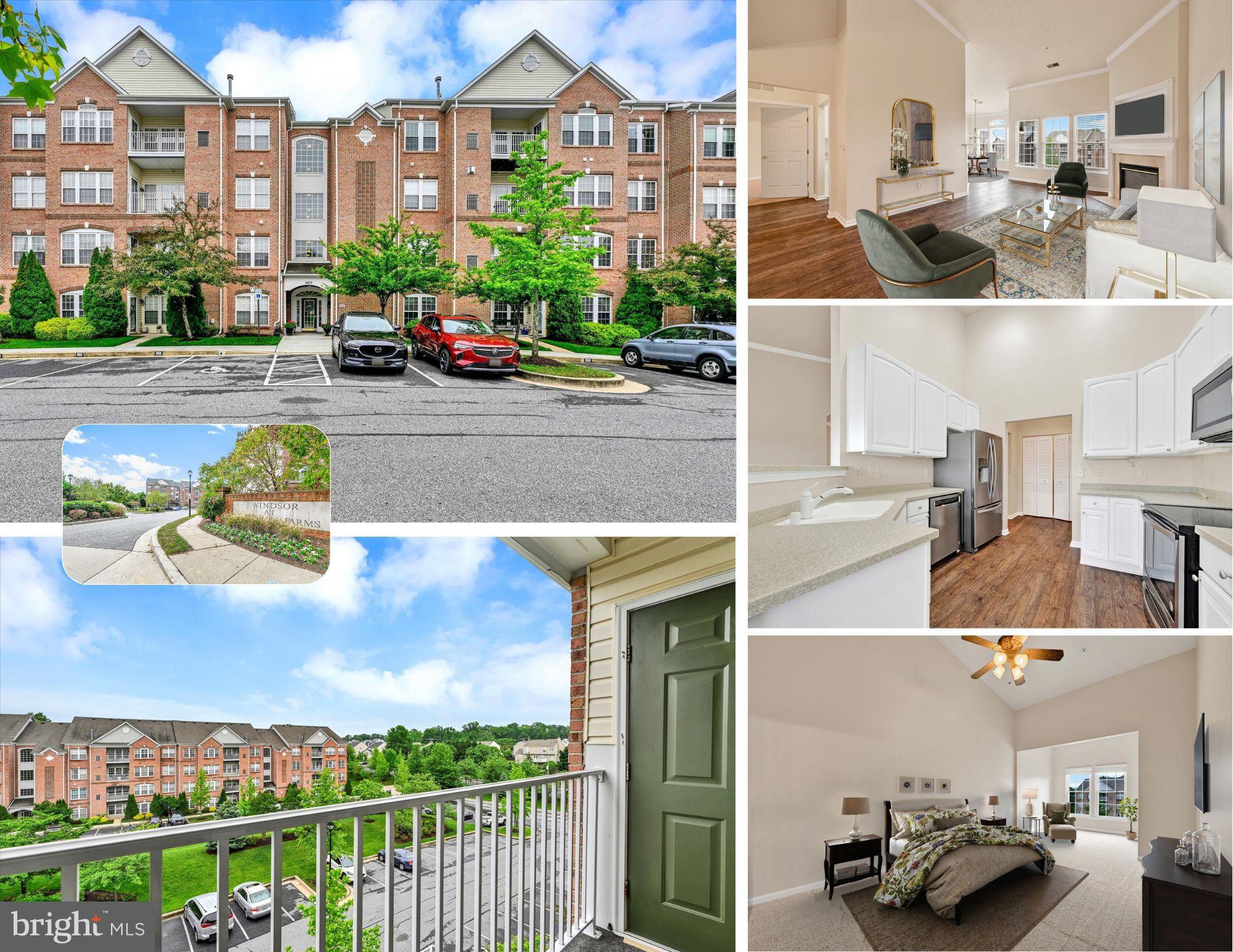 Penthouse-Level Perfection at The Windsor!   Freshly painted, professionally cleaned, and topped off with brand-new carpet—this sunlit, top-floor condo is move-in ready and waiting to welcome its next proud owner.

Located in the coveted Windsor at Perry Hall Farms, this 2-bedroom, 2-bath penthouse unit features soaring vaulted ceilings and a cozy gas fireplace that anchors the open-concept living space. Creamy taupe walls and detailed crown molding provide timeless elegance, while rich LVP flooring throughout the main areas adds warmth and durability.

The kitchen is designed with both style and function in mind—offering 42” white cabinetry, Corian countertops with dual sinks, and stainless steel appliances (2019). Whether you're whipping up dinner or hosting guests, this space delivers.

The expansive primary suite is a private retreat with its own sitting room—ideal for a reading nook or home office—plus a generous walk-in closet and an updated en-suite bath with double sinks and a modern walk-in shower.

Major updates include: Brand new energy-efficient windows (2024) - New HVAC system (2024) - Water heater (2016) - Custom blinds (2019) Full-size washer/dryer (2019) - Stainless steel appliances (2019) - Fresh Paint (2025) - Carpet (2025)

Located in a secure, elevator-access building, The Windsor offers a low-maintenance lifestyle with proximity to everything—shops, restaurants, parks, and all that Perry Hall has to offer.

Come see why top-floor living at The Windsor is in a class of its own. Schedule your showing today!
**PARKING SPACE 356, RIGHT IN FRONT OF THE BUILDING