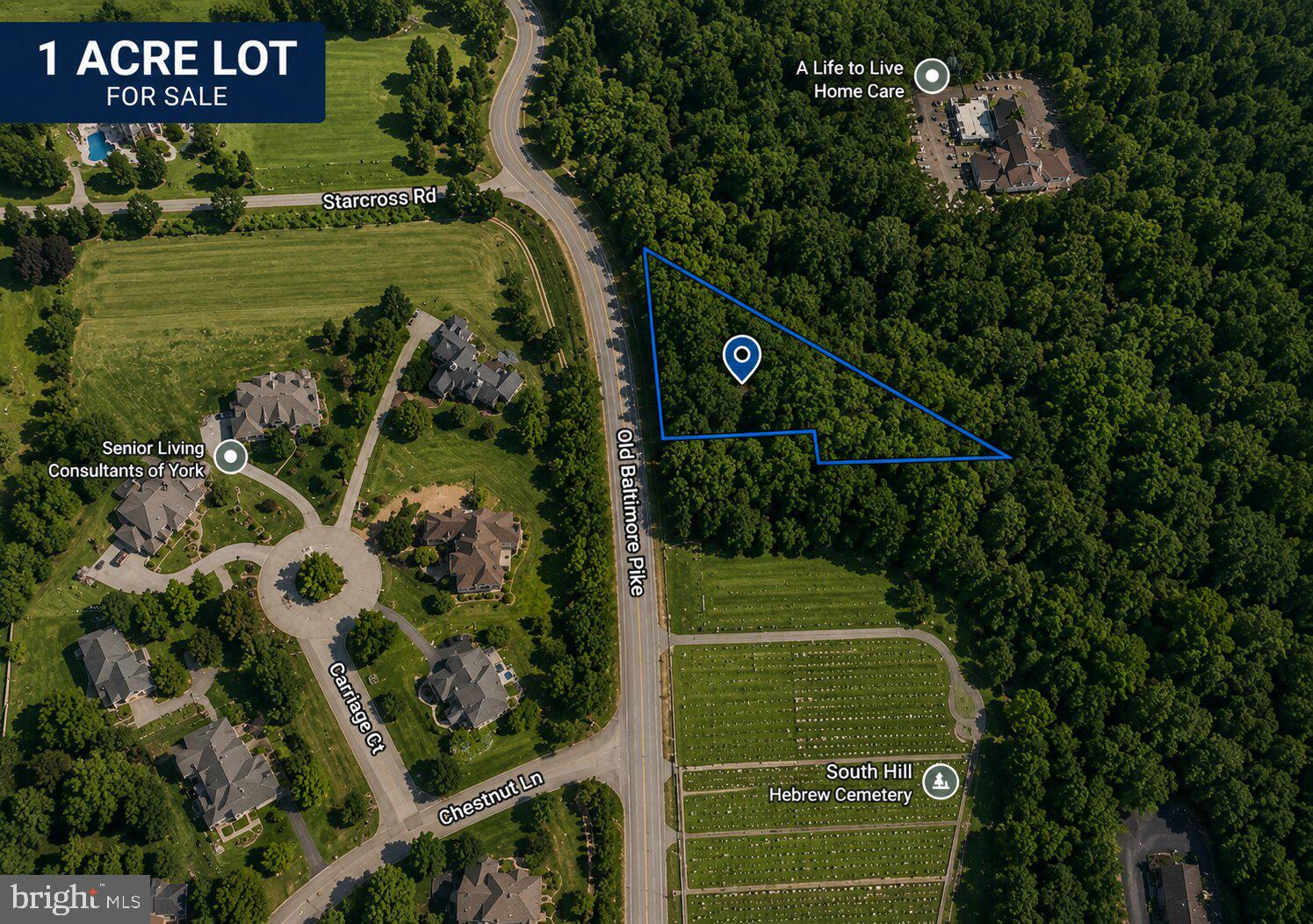 Rare 1-acre wooded lot in desirable Spring Garden Township and York Suburban School District! Prime
location along Starcross Rd, right across from Carriage Ct / Chestnut Ln. Features beautiful mature trees,
public utilities available at the road, and convenient access to I-83, York Hospital, and Leader Heights.
Bring your own builder and construct your custom home in this ideal location!