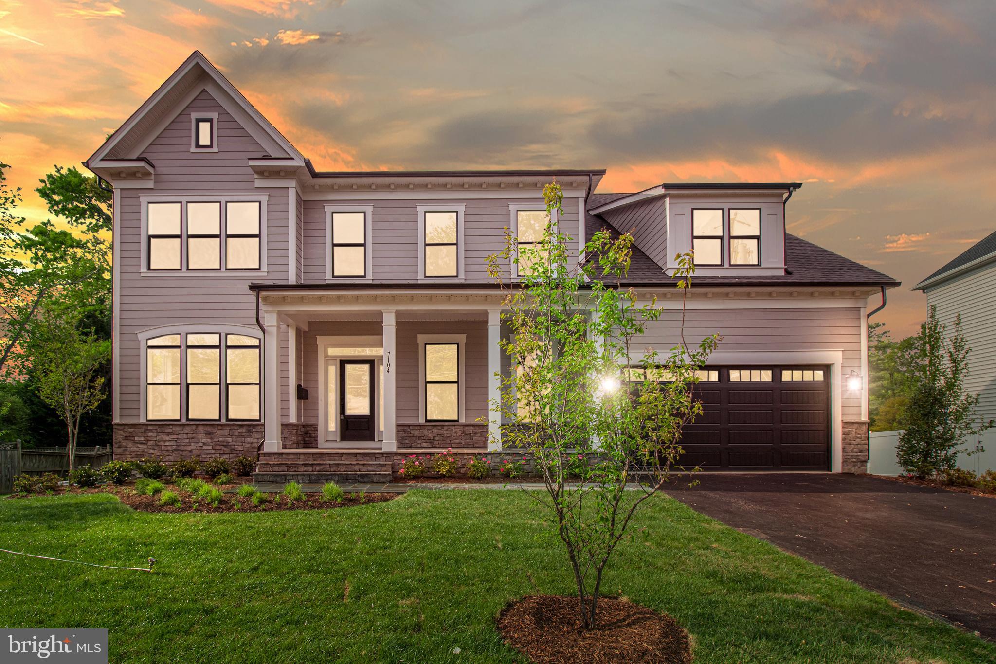 NEW CONSTRUCTION - IMMEDIATE DELIVERY!!! 7,000 finished square foot Custom Home. Compare Price per Square Foot with other McLean New Construction!  Best in Business 10 Year New Home Warranty! Energy Efficient 2”X6” Exterior Walls. This floor plan has been expanded to 7 (5 Upstairs) Bedrooms with 2 as Dual Use BR/Office and 6.5 Baths. 3-car sized 29 foot deep Oversized Garage wired for charging an Electric Car.  The garage opens to the mudroom with beautiful handcrafted built-ins. The main level offers 10-foot ceilings with GE Café appliances and additional stacked glass cabinets with puck lighting. Between the Kitchen and the Dining Room, utilize the large butler pantry, great when hosting. This home also hosts a spacious guest suite with a full bath, with glass shower doors. This room can double and serve as your main level BR suite and/or Office. The family room offers a stone to ceiling fireplace with access to a peaceful deck and backyard. One of the most popular features of this award-winning floor plan is the extended Island. Seating, and extra storage cabinets were designed to live well, and be your everyday space. Horizontal stair rails give a modern feel, however the open concept and streamline design live perfectly. The Second level offers 5 true second level bedroom rooms. Each bedroom room has access to a bath, where the front rooms share a large buddy bath. The other bedrooms have on-suites and closet space. The large "extra" BR over the garage can double as an Office.  A whole house fan runs quietly in the background offering you fresh and clean air quality. The laundry room is complete with a large window, countertop space and a sink for your laundry needs. The owner’s suite has a 5-piece bath with a separate soaking tub, his and hers vanities with storage, and an oversized shower accessorized with additional shower heads for relaxing at the end of day. The large owner suite also offers a sitting room, tray ceiling, and a large walk-in closet. The Basement is fully finished with a media room, exercise room, bedroom room, full bath and recreation room with stairs up to the rear yard. This Evergreene Home comes with a 10 Year Builder Warranty, 2X6 framing, and best yet is EASY Walking Distance to McLean High School and McLean Swim/ Racket Club. Close to Tyson’s Corner and easy commute to Washington D.C.