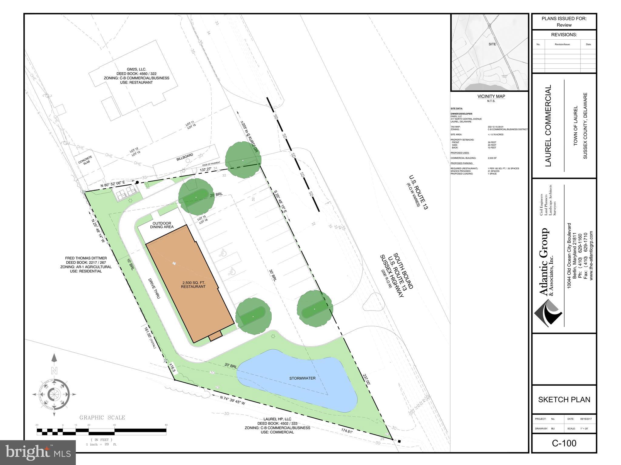 This  .602-acre parcel of raw land is located on the southbound lane of Sussex Hwy. (Route 13). Great visual exposure when traveling from both the north- and southbound lanes (heavy daytime and nighttime traffic, with 25,000+ vehicles daily).  It is situated beside the Smash 'N Dash Restaurant and is just two (2) parcels south of the Royal Farms store and across the road from Burger King restaurant.  This parcel affords many possibilities with municipal water and sewer provided by the Town of Laurel. Property is level and clear, making it easy to develop.   Owner will consider build to suit for qualified Tenant. Listing Agent is member of LLC/Owner.