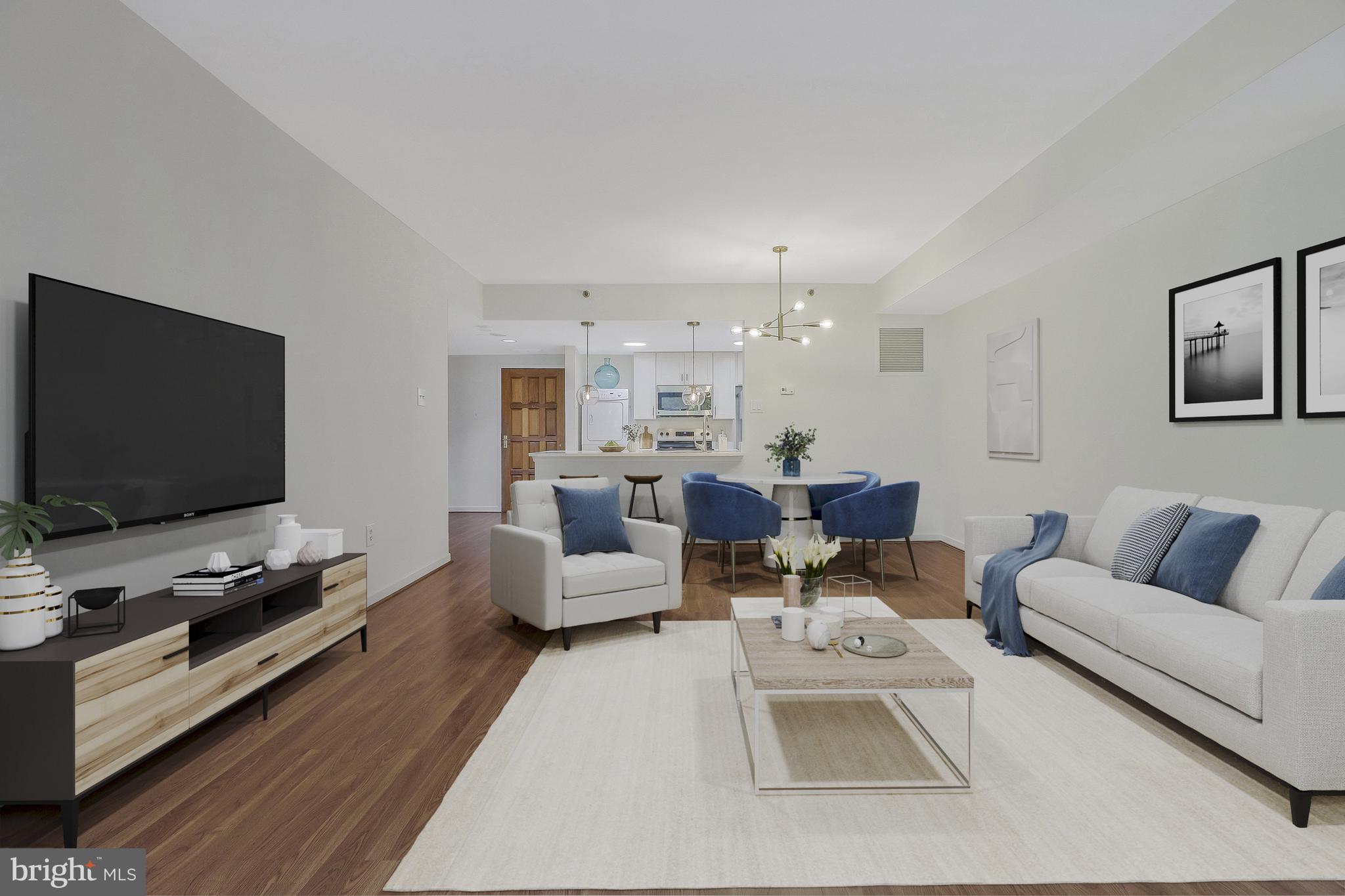 Price dropped.  Location, location, location. Walk to Rosslyn Metro from this fabulous 1 bedroom condo in Atrium, a Rosslyn landmark.  This open concept condo features an airy living/dining/kitchen area, floor to ceiling windows and a balcony that bring the outdoors in.  A spacious bedroom has a walk-in closet with updated vanity and bathroom.   Recent updates include the open layout in the kitchen (2024) with new cabinets, quartz countertop, new stainless steel dishwasher, stove and washer/dryer unit (2025).  Fresh paint throughout (2024), updated lighting plus removal of pop corn ceiling (2024), new water heater (2025).  This condo comes with 1 underground parking space (3119) and storage space (A247),  Condo fee $702.88 (including all amanities, water, internet, cable, parking). The Atrium is a modern building with notable features include glass elevators, an entry fountain, 24 hour front desk, fitness center with whirlpool, outdoor pool, on-site dry cleaners, tennis courts, a party room, extra storage and secure garage parking.  A two-block stroll takes you to Metro's Orange, Blue, and Silver Lines, providing direct access to Dulles and National Airports, with easy access to I-66 and I-95.  Move in ready and welcome home!