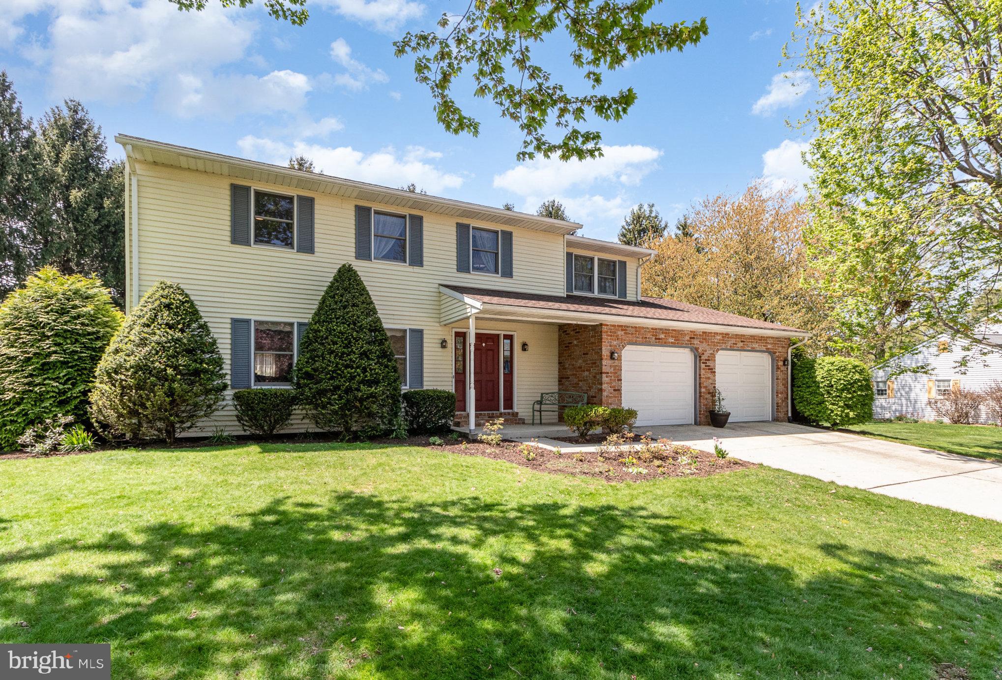 If you've been searching for the perfect home in a great location, now is your opportunity to own a beautiful home in the desirable Allenview community, Upper Allen township in Mechanicsburg School District. This inviting home is situated on a quiet cul-de-sac just steps from the community pool, tennis courts and park. This home features a large, versatile sitting room at the front of the house, and a formal dining room! The eat-in kitchen is equipped with SS appliances, under cabinet lighting and ample cabinet space and flows openly into the spacious family room, featuring built in shelving and a beautiful brick fireplace with new gas insert. The glass door off the family room leads to a covered patio overlooking the flat and mostly private back yard that's ready for games or a swing set! The second-floor features 4 spacious bedrooms including a master suite with two walk-in closets and attached full bath. The updated powder room features a granite countertop, and adjoins to the convenient main level laundry.  Check out the full basement just waiting to be finished for additional living space. Don't wait or this one will be gone!