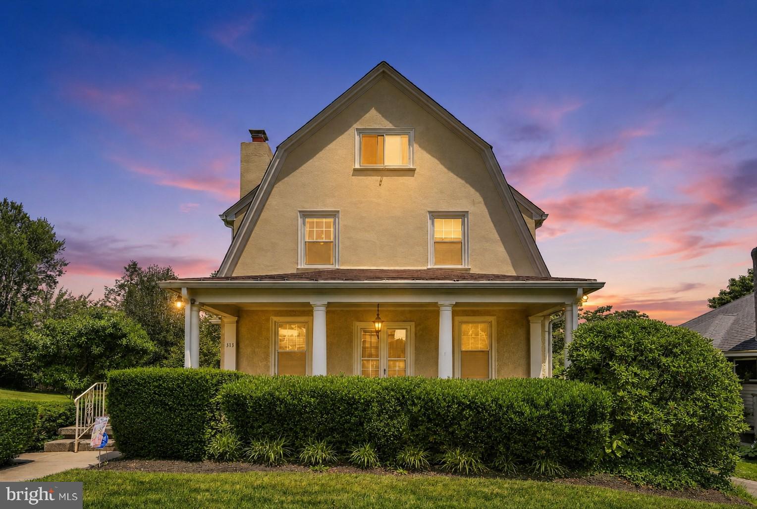 Welcome to this stately Drexel Hill Colonial, where nearly 4,000 square feet of living space offers room to grow, entertain, and create lasting memories. Featuring six spacious bedrooms, three full bathrooms, and a finished walkout lower level, this lovingly maintained home has been cherished by the same owners for more than six decades and is ready for its next chapter. Step into the impressive foyer, where ceramic tile floors and elegant crown molding set the tone for the timeless character found throughout the home. The formal living room is both inviting and sophisticated, showcasing recessed lighting, crown molding, a beautiful brick gas fireplace, and windows on three sides that fill the space with natural light. Double glass doors lead to the covered front porch, the perfect place to enjoy your morning coffee, unwind with an evening cocktail, or simply take in the surrounding landscaping. Continue into the formal dining room through reeded glass pocket doors, where a classic plate rail and buffet niche framed by a graceful arched opening create an elegant setting for holiday gatherings and special occasions. Just beyond, the butler's pantry provides convenient access to the eat-in kitchen, featuring solid-surface countertops, abundant oak cabinetry, a five-burner gas cooktop, wall oven, newer Bosch dishwasher, and ample space for casual dining. Looking for a place to relax? The sun-filled den addition offers windows on all sides and a ceiling fan with light fixture, creating a bright and welcoming retreat. Step outside to the spacious, level backyard, offering plenty of room for play, gardening, entertaining, or simply enjoying the outdoors. A large storage shed provides additional space for tools, equipment, and seasonal items. The second floor features four generously sized bedrooms, including the primary bedroom with its own cedar closet. Originally designed with an adjoining nursery, the connected room offers exceptional flexibility and could continue serving its original purpose, function as a home office, dressing room, or sitting area, or be easily separated to create a private bedroom. A full hall bath with double vanity completes this level. The third floor offers two additional bedrooms, including seasonal views of the Philadelphia skyline, along with another full bathroom featuring a classic clawfoot tub. The finished walkout lower level provides even more versatile living and entertaining space. You'll also find a full bathroom, a generously sized laundry room, and abundant storage in the unfinished portion of the basement. Rich in character, exceptionally spacious, and meticulously cared for over the years, this remarkable home presents a rare opportunity to bring your vision to life while enjoying the craftsmanship, charm, and scale that are increasingly difficult to find. Schedule your private tour today and imagine the possibilities.