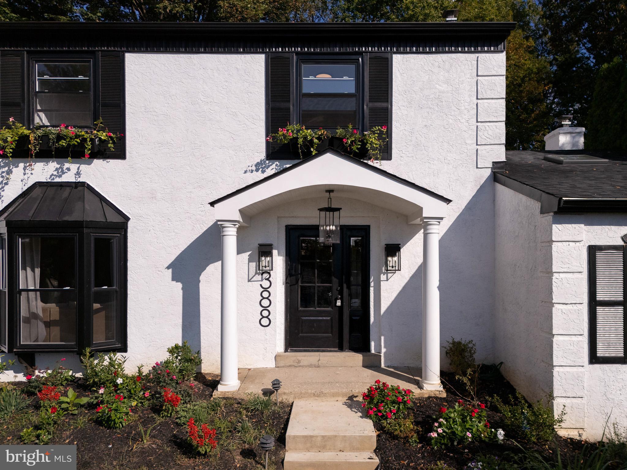 Welcome home... this thoughtfully designed Transitional home in Wynnewood is situated at the top of the cul-de-sac which offers great views from this vantage point. The property has been completely renovated with 4 nicely sized bedrooms, 3 full baths and a half bath on the first floor.  The open floor plan is fabulous and is full of natural light and pleasantries with a large living room and dining room combo and open kitchen concept with a 9' foot island that seats 4 comfortably. The kitchen flows nicely and gives you plenty of space to prep, cook and gather.  For added space, a banquette seating area has been added to give you the additional seats for more informal eating. And for entertaining, an amazing den/study/family room was designed specifically for you to relax, read and entertain guests. The ceilings have been raised and 2 skylights installed to give you that bright and airy feel. Also, there is a charming brick wood burning fireplace and a kitchenette area with a wet bar and wine cooler. The second floor is spacious and flows nicely with the primary bedroom in the rear overlooking the patio and garden. The hall bath has been remodeled offering a tub/shower combo and a 42" vanity. The primary bedroom and bath have high ceilings with the tile extending upwards to the ceiling, and a 48" vanity. Each bedroom offers plenty of closet space and natural light. The lower level features another family room with a full bath (tub/shower combo), storage and a laundry area. Other amazing features of the home include white oak floors throughout, modern lighting, a tankless hot water heater, a new roof, an inground pool and an EV Charger for added convenience. Located in an Award-Winning School District and being just minutes away from Whole Foods, Giant, a shopping center, etc., this home is bound to meet all of your modern day needs and more! Come and make this remarkable home - YOURS!