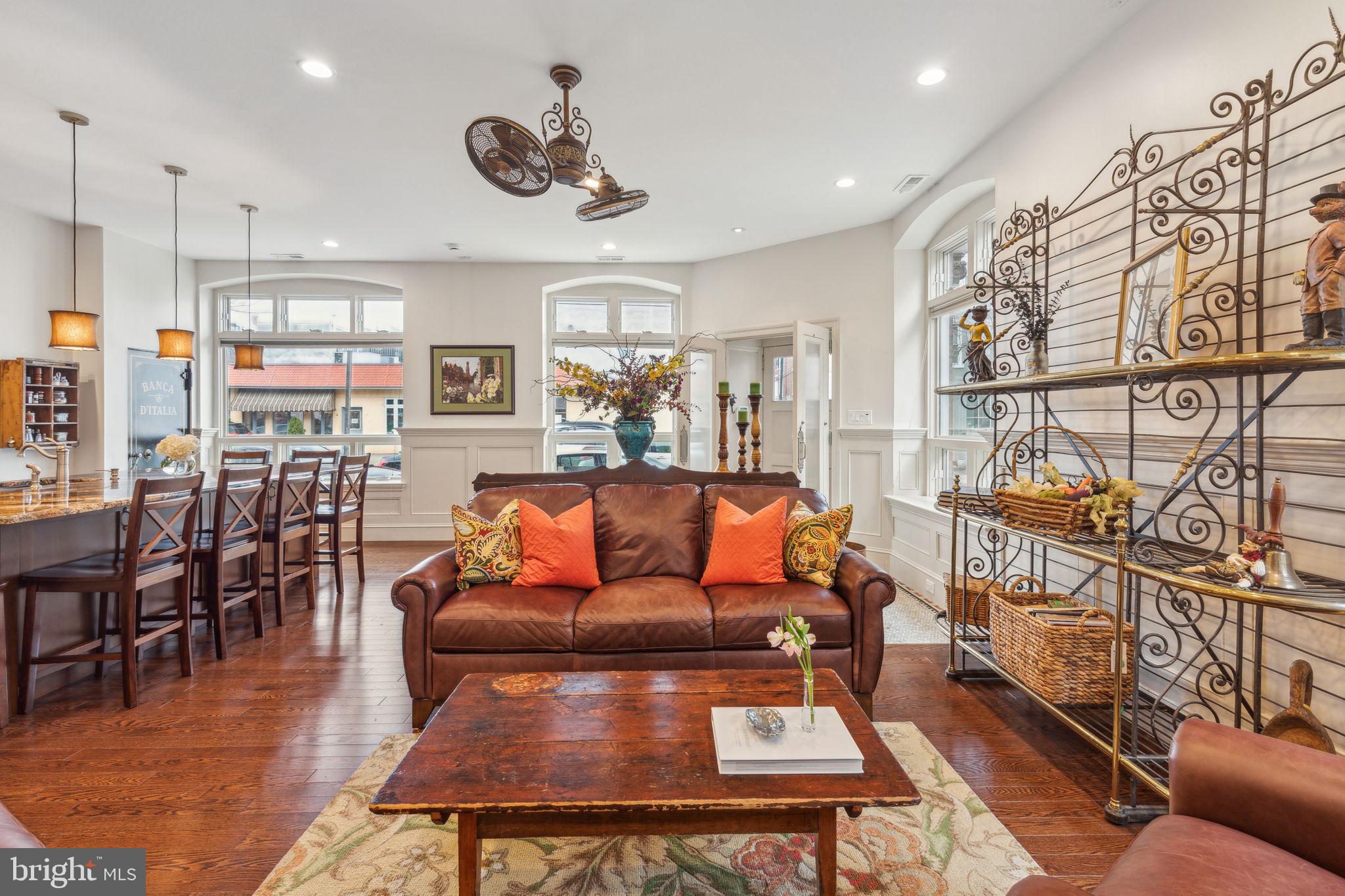 Own a Piece of Bella Vista History! This rare first-floor unit in the historic Banca D'Italia is now available in the Meredith School District! With soaring ceilings, tons of natural light, and charming original tile work, this home blends history with modern living. The open layout flows from the living and dining areas to the kitchen, where a former bank vault makes a perfect wine cellar or pantry. A private rear bedroom and full bath complete the space. Enjoy access to a shared roof deck, basement storage, and common laundry. Just steps from the Italian Market, Washington Square, cafés, and shops—don’t miss this unique opportunity! All square footage numbers are approximate and should be verified by the buyer. It is the responsibility of the buyer to verify real estate taxes.