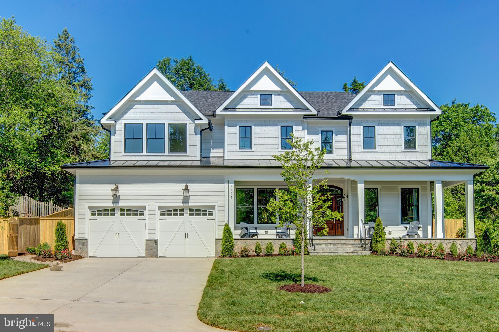 Stunning New Construction. This Elegant home boasts gorgeous moldings throughout. High ceilings. Granite Counters. SS Appliances. Hardwood Flooring. Large rooms sizes. All bedrooms have full baths ensuite. Main level bedroom/office. Upgraded lighting package. Oversized 2 car garage. Fantastic rear paver patio as well as outdoor porch complete with fireplace and TV connections. Wrap around porch!