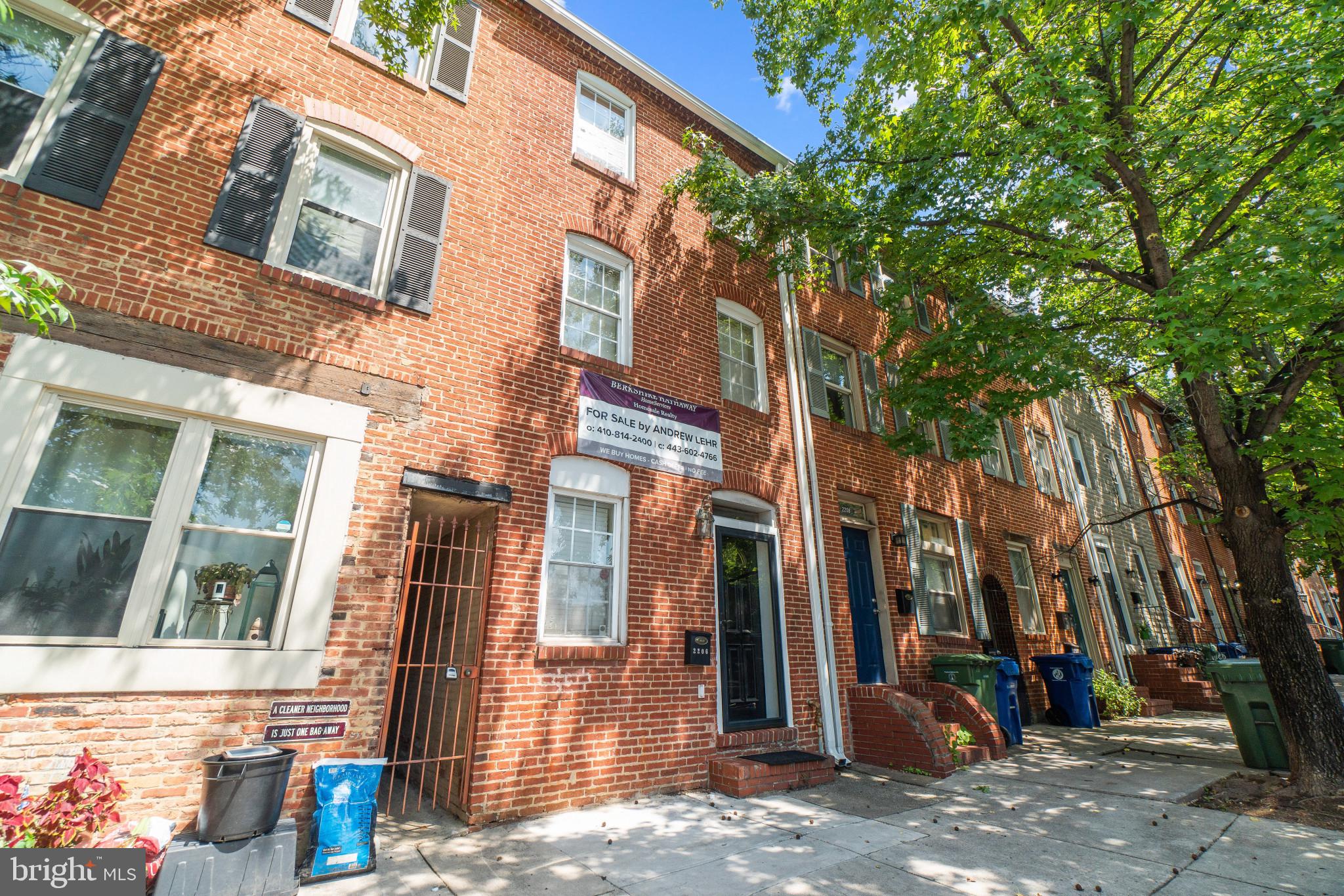 This spacious 3 story home is conveniently located just off Patterson Park where Canton and Fells Point meet offering an abundance of walkable attractions.  The open floor plan showcases hardwood floors throughout the main level, crown molding, large living room, half bathroom, updated kitchen featuring ss appliances, granite countertops and private rear courtyard great for entertaining!  On the second floor is two large bedrooms, convenient hallway laundry room and full bathroom with a third floor owner's level with full bathroom featuring separate tub and shower.  New deck & new lower roof recently installed - well maintained but sold as-is.
