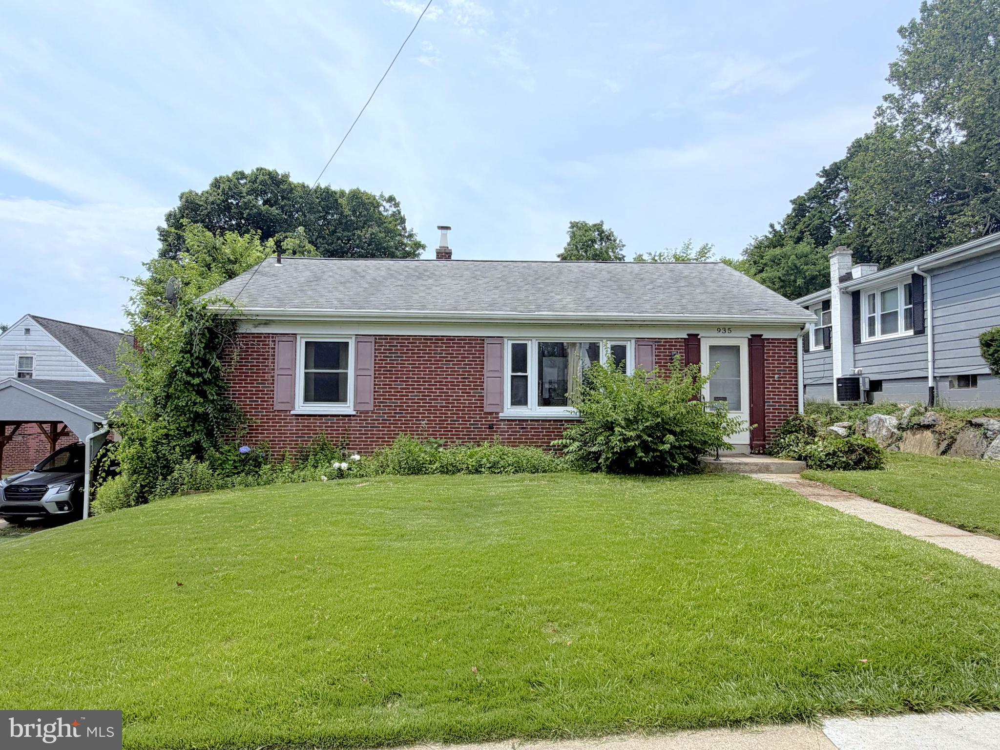 Charming 3-bedroom, 1-bath brick rancher offering 1,064 finished square feet and a great opportunity to add your personal touch. Original hardwood floors run throughout the spacious living room and all three bedrooms. The eat-in kitchen features tile backsplash and gas cooking, while the full bath includes a newer vanity and tiled tub-shower. Additional highlights include replacement windows throughout, an architectural shingle roof, and newer high-efficiency natural gas furnace and central A/C, both installed in 2021. Outside, enjoy the rear covered porch overlooking the level backyard. With a little paint and cosmetic updating, this well-built home offers the chance to build instant sweat equity. Schedule your private showing today!