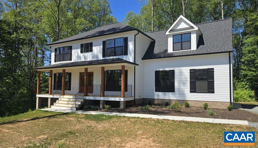 MOVE IN READY - The Magnolia Plan on 1.72 Acres @ BYRD MILL RUN! Features include a 2nd Floor Owners' Suite w/ 5ft Tile Shower, Main level Laminate Floors, Gourmet Kitchen w/ Stainless Appliances, 42" Wall Cabinets, Quartz Counters, Island w/ Overhang & Pendant Lights, Farmhouse Sink, Walk-in Pantry, Mud Room, Oak Stairs, attached garage, Full Length Front Porch w/ Wrought Iron Rails, Craftsman Style Shutters, Upgraded Siding Accents, Rear Deck, Double Front Door w/ Glass, 2-Zone HVAC. Byrd Mill Run is just 5 miles from I64. Up to $10,000 closing incentives available. Contact Agent for Details. Virtual Tour is a similar home.,Quartz Counter,White Cabinets