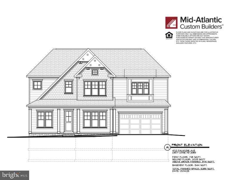Here's your opportunity to live in a brand-new home in the coveted Town of Somerset community.  Somerset is conveniently nestled between Bethesda and Chevy Chase, and features an enclave of just over 400 homes.  It’s located close to the Friendship Heights Metro, specialty shops and amenities, as well as access to the Capitol Crescent trail and offers an easy commute to downtown DC.  Mid-Atlantic Custom Builders has been building luxury custom homes in the area for 45 years. The company has been awarded the industry’s highest honors, including Maryland Home Builder of the Year, and they are a testament to the trust and high-quality homes (3,000+ and counting) the company has built for each of its clients. Sited on a quiet residential side street (not a busy connector road), on a very level lot under a canopy of mature trees, the home is less than a block away from Vinton Park, an 18 acres park with hiking tails located at the end of Falstone Avenue that also features the Somerset community Swimming Pool. 

Preliminary plans, subject to County and Town approval, are to construct a home featuring 5 bedrooms, and 5 and 1/2 baths, finely crafted over nearly 5,300 finished square feet on three finished levels. Beautifully sited on a large 9,000+ sq. ft. lot the home has a two-car garage that leads to a convenient and functional front to back mud room with built-ins and storage closet.  While the outside is a nod to the neighborhood's past, the inside is all modern in functionality, openness and comfort.  The main level has a center hall design with entry foyer and an open flow to all the main floor rooms.  The chef inspired kitchen, breakfast area and adjacent family room with fireplace are located at the rear for privacy and include access to a covered deck with gas fireplace.  The rear yard will be completely fenced for privacy, and security for family and any pets.  The home will also be designed to have the option to install an elevator that will service all three floors, making the home convenient for all stages of life ahead or even just carrying out suitcases for a trip (don’t worry we won’t tell anyone you took the easy way…).

The home will include Mid-Atlantic's Primary Suite Spa featuring a large vanity with dual sinks, designer tile selections throughout, a large curb-less shower with dual shower heads and hand-sprayer, free-standing and soaking tub. Interior and exterior features include wainscot walls, cove and crown molding, built-ins, tray ceilings, custom closets, high-end appliance package, quartz countertops, beverage refrigerators, and designer tile throughout. Extras include a covered rear porch with gas fireplace, professional landscaping with fenced rear and side yards, stone finishes, structured wiring with a technology package, Healthy Home Package featuring fresh-air exchange and air-filtration, programmable thermostats with damper controls, Andersen Low-E windows, and strategic placed upgraded closed-cell foam insulation on all exterior walls and band boards. 10-Year transferrable major structural warranty, 5-year HVAC warranty, as well as comprehensive and mechanical systems warranties. Mid-Atlantic stands behind what it builds!    Next step.  Contact the listing agent to schedule a time to meet with the design team at Mid-Atlantic to make any customizations, and include any special features you may need, to the future home of your dreams!