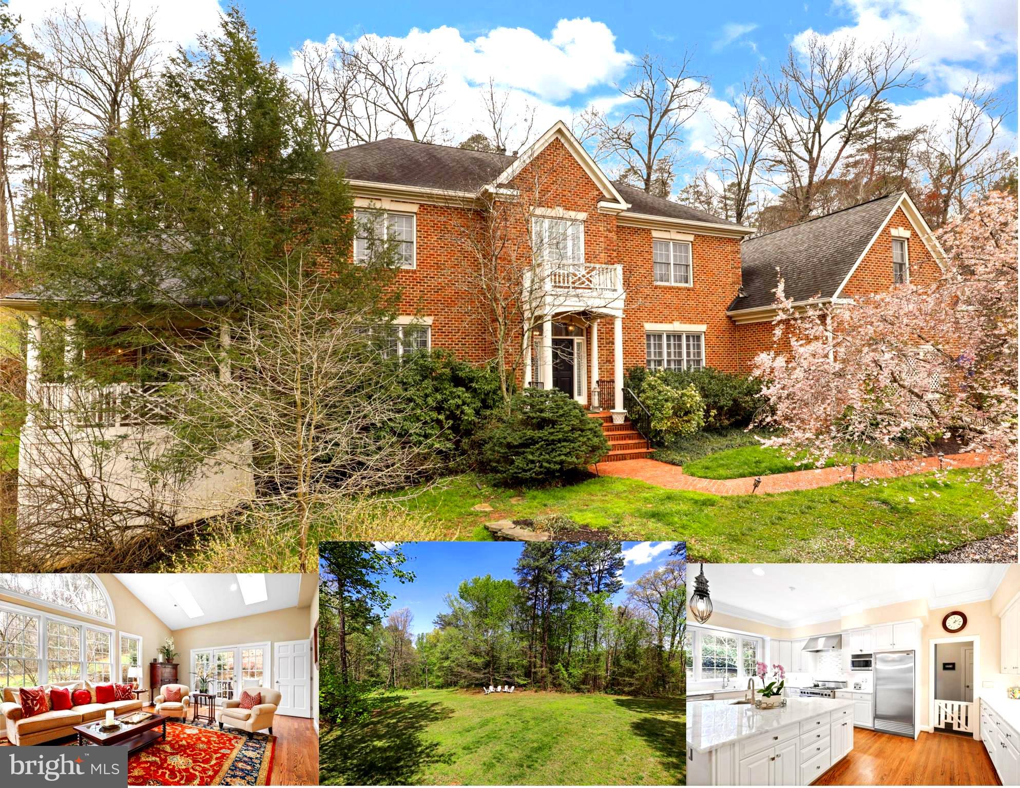 Stunning home on 5+ acres in the Madison School Pyramid in the neighborhood of Fairhunt Estates, with large lawn and playspace. This 5 bedroom, 4 full and 2 half bath home showcases luxury and upgrades to meet every desire. Located in the unique 45- acre community of Fairhunt of nine custom homes, it is a nature lover’s vision, with riding trails, hiking, biking and more. An equestrian lover’s paradise, just steps from Difficult Run Stream Valley Park, peace and serenity are unmatched. The home is an entertainer’s dream with a large formal living room with fireplace and dining room, elegant designer lighting, hardwoods throughout the main floor, and designer plantation shutters, it is the picture of style. The remodeled kitchen features high-end cabinetry and stainless-steel appliances, including a Sub-Zero refrigerator and Dacor oven, rare marble countertops, huge chef’s island, wine frig, built-ins and more, with plenty of room for storage with a full pantry and a separate butler’s pantry. The inviting sunlit family room, connecting to the kitchen, includes a stone, woodburning fireplace, and built-ins with a vaulted ceiling and offers breathtaking outdoor garden views. Steps away is a beautiful home office featuring French doors, custom floor-to-ceiling built-ins and leading to the solarium. The solarium is a warm oasis, tucked away with garden views, sunset spaces, lush lawnscape scenes and access to the private front porch. The upper-level bedrooms feature hardwoods throughout. The large primary bedroom that includes a sitting area with cozy fireplace and separate office area with built-ins is a private retreat. The dreamy primary bath shows high-end finishes, soaking tub, large shower and double sinks. Great walk-in closets are part of the primary, with excellent storage and space. A second office in the suite shows built-ins and is secluded from the busy activities of home. The second bedroom is en-suite with private bath, and spacious third and fourth bedrooms share a large buddy bath with skylights and sunshine. The lower-level highlights include the rec room with wood burning fireplace and space for all. A fifth bedroom is light and bright with private entrance, access to large full bath and also has a separate au pair suite, great for in-laws, with easy access via ELEVATOR to all 3 levels. The lower-level offers two bonus rooms, one which can be used as a gym and the second which includes additional closets. The tremendous storage room is ready with shelving, additional refrigerator and wine frig. The outdoor spaces are abundant and thriving gardens filled with birds, bees, flowers and fauna, with room for a pool!  Steps from all local commuter routes, Orange and Silver line Metro stops, Tyson’s Corner, Vienna, Reston, with shopping, restaurants and more!