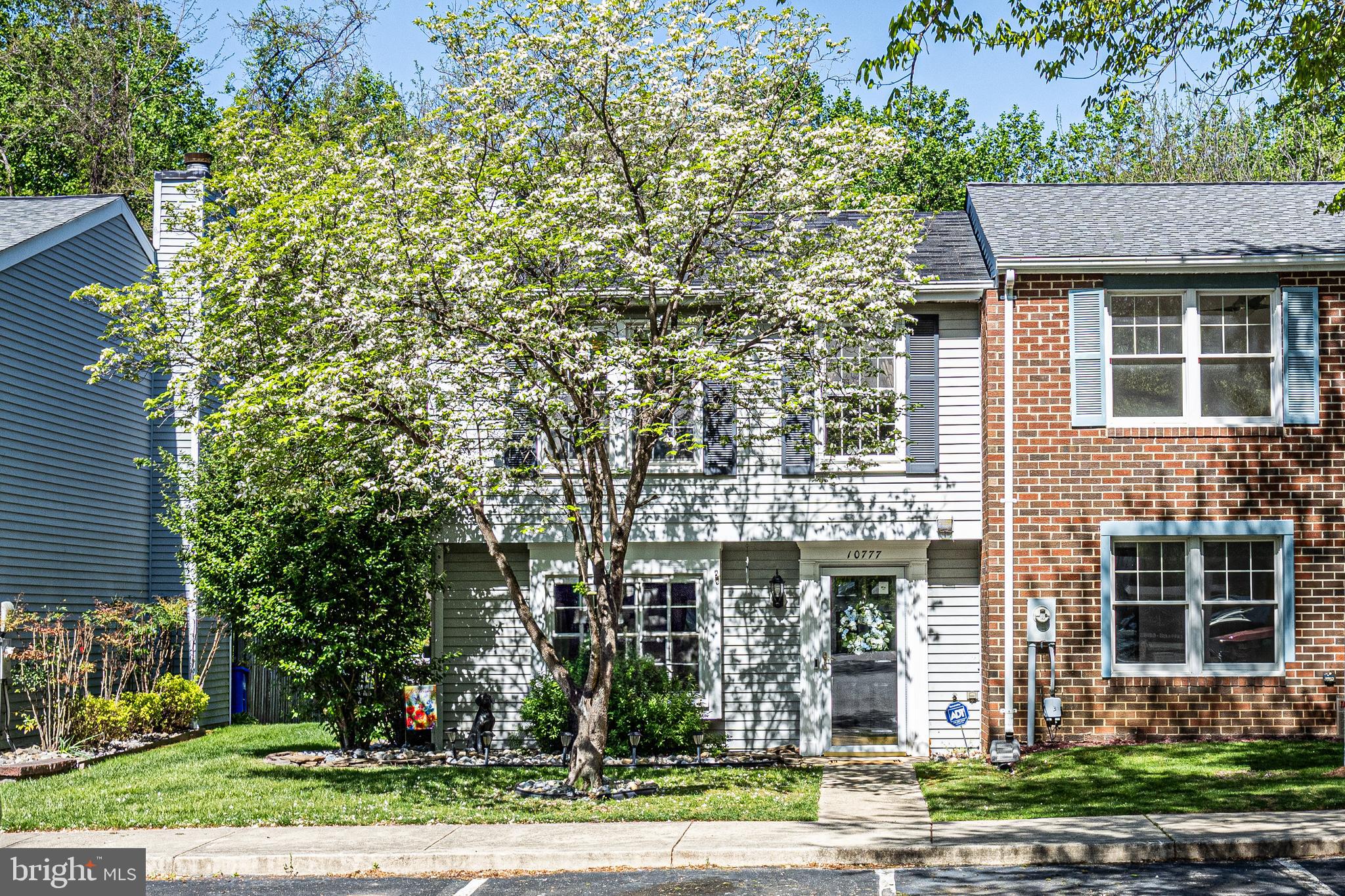Offer deadline Saturday May 3rd 7pm. Seller will review and reserves the right to accept offers prior to please notify agent of intent to submit offers, thank you. This 3-bedroom end unit townhome is ready for you to move right in with updated ceramic tile and brand-new carpet throughout. The Thompson Creek replacement windows with custom shades and new French doors with between glass blinds open to a lovely brick patio and fully fenced yard with storage shed backing to the trees of Hammond Park! There is a powder room off of the entry foyer for guests adjacent to a large open kitchen with a sunny box bay window, recently updated stainless-steel appliances, a large pantry and an open pass through over the sink to the living area. There you will find a beautiful wood burning fireplace with a blower for added heat, a brick hearth and a full wood mantle. A new whirlpool washer and dryer set with removable agitator are also located on this level as well as a coat closet and under stairs storage. A good-sized linen closet sits atop the stairs while the primary bedroom with dual closets runs across the back of the house overlooking the yard and woods. An updated full tub and shower bath is located between the primary and the two front bedrooms. There is yet more storage space in the attic via the pull-down set of stairs. All of the many clothing racks and shelves in the house have been upgraded from metal to sturdy solid wood. The interior doors have also been upgraded. A 1 YR home warranty is included covering all major appliances, HVAC, HWH, plumbing and electric for only a $100 deductible. Window warranty is transferrable. Parking is assigned in this cul-de- sac location with an entrance to walking paths, playground, exercise trail, tennis and more. Join the waitlist for nearby Hammond Park Pool’s 2025 season and spend your evenings at the shops and restaurants of Maple Lawn. Enjoy playgrounds, picnics, fishing and non-motorized boating at Scotts Cove, Rocky Gorge Reservoir about a mile away. The neighborhood of Leishear Village is conveniently located just off route 29 in Howard County, almost exactly midway between DC and Baltimore via route 95.