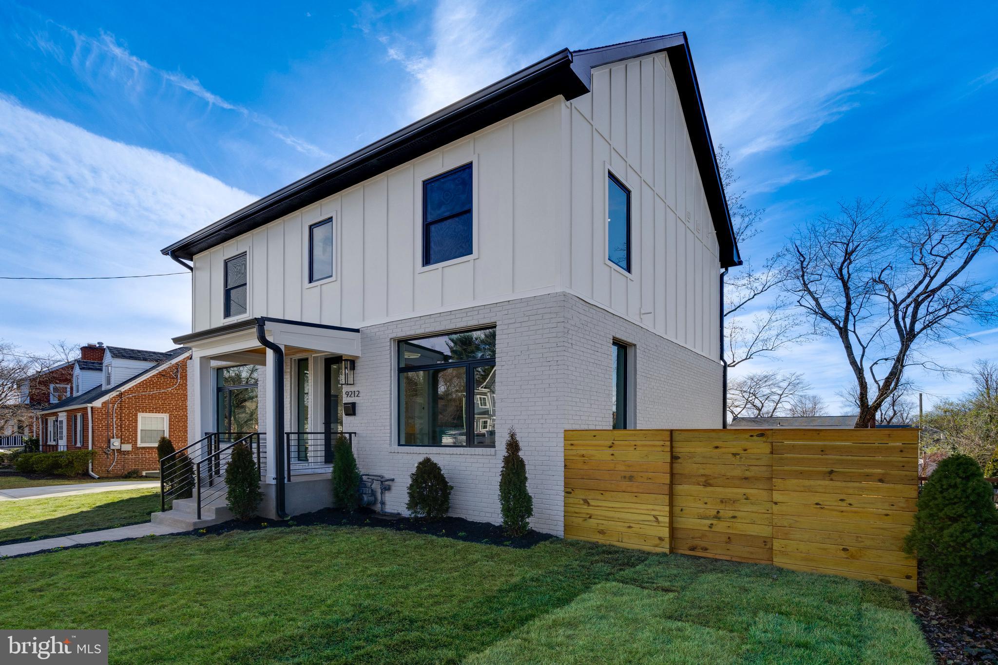 Two open houses  First weekend - Come see this stunning renovation in person on Saturday or Sunday! Beautiful new build from  CW homes.  Wyngate neighborhood of Bethesda, over 3700 sq ft of living space on a .15 acre lot with spacious and fenced back yard. Luxury kitchen with large quartz island, marble backsplash,  Range hood exhaust   Butler's pantry with wine storage and wine fridge, and bonus storage! there is a functional mudroom entrance from the off-street parking spots with a shiplap accent wall , an Oversized trex deck, and extensive landscaping.  The main level has three separate living spaces including a formal dining room with a conversation-starting chandelier and a formal living room with oversized windows for ample natural light   There is a Stunning primary suite with thoughtful appointments spacious walk-in closet that flows into a luxury bathroom that is the perfect marriage of form and function with a separate water closet, custom tile work, and frameless glass shower that has multiple shower heads and dual vanities to complete the ideal primary bathroom.  There are full-size laundry facilities on the upper level in addition to pull-down attic storage and hall closets.  There is one more bedroom with en suite bath featuring herringbone accent floors and stylish appointments,  and two bedrooms that share a jack and jill style bath with its own unique finish package and custom tile work.  The walkout lower level features a bedroom with egress windows, an en-suite bath, a utility room with tons of extra storage space, and impressive ceiling height. 9212 Shelton is in an outstanding location that Gives you the quiet and serenity of suburban Bethesda living but is also a quick ride to both downtown DC,  booming downtown Bethesda and Pike & Rose plus all new development along Old Georgetown road and 355.   Easy access to highways and all major roadways for a smooth commute back into the city or any regional commerce hubs. Wyngate woods park and Fernwood parks are both very close by! Do not miss out on this outstanding value opportunity for a brand-new home!