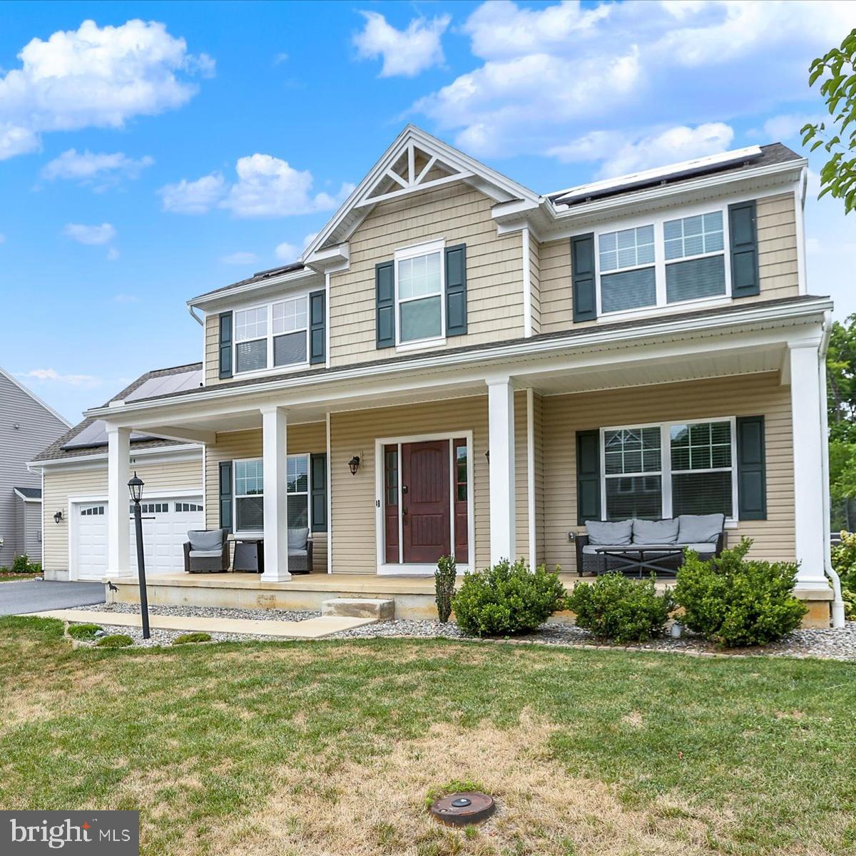 This beautifully maintained, move-in ready home blends modern style, energy efficiency, and everyday comfort. This spacious 4-bedroom, 2.5-bath home features an open concept floor plan throughout the kitchen and living room. The bright and inviting living area flows seamlessly into the kitchen and dining space, making it perfect for entertaining or spending time with family. The well-appointed kitchen offers modern finishes, ample cabinetry, and generous counter space for meal preparation, gatherings, or a coffee bar. Upstairs, you'll find four comfortable bedrooms, including a spacious primary suite with a private en-suite bath and plenty of closet space. Three additional bedrooms provide flexibility for family, guests, or a home office. One of the home's standout features is its energy-saving solar panel system, helping reduce the electric utility costs. Reducing your electric bill is a feature worth paying attention too. Built in 2022, this home offers the peace of mind that comes with newer construction, contemporary finishes, and low-maintenance living. Schedule your showing today!