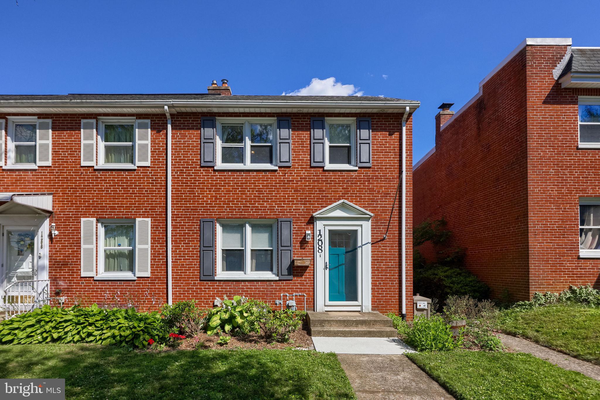 Welcome to 1208 Union Street! This well-maintained 3-bedroom end-unit home offers the perfect combination of charm, thoughtful updates, and convenience. The beautifully updated kitchen features white shaker cabinetry, **quartz countertops**, **stainless steel appliances (all less than one year old, including the dishwasher)**, gas cooking, and plenty of cabinet space, making it the heart of the home. Enjoy year-round comfort with **central air**, plus the rare convenience of **private off-street parking**—a highly sought-after feature in Lancaster City.

Over the years, the home has been thoughtfully improved with additions and updates that provide extra living space and flexibility. The finished lower level offers the perfect spot for a family room, home office, playroom, or workout space.

Step outside to enjoy the fully fenced backyard with patio space and raised garden beds—ideal for relaxing, entertaining, or gardening. The attractive brick exterior and inviting curb appeal make this home stand out from the moment you arrive. The **roof was replaced in 2018**, offering added peace of mind for the next owner.

Located in a sidewalk-lined neighborhood on the edge of Lancaster City, you'll enjoy easy access to downtown restaurants, shopping, parks, and entertainment while also being conveniently located for travel to the southern end of the county and major routes.

Move right in and enjoy everything this home has to offer!