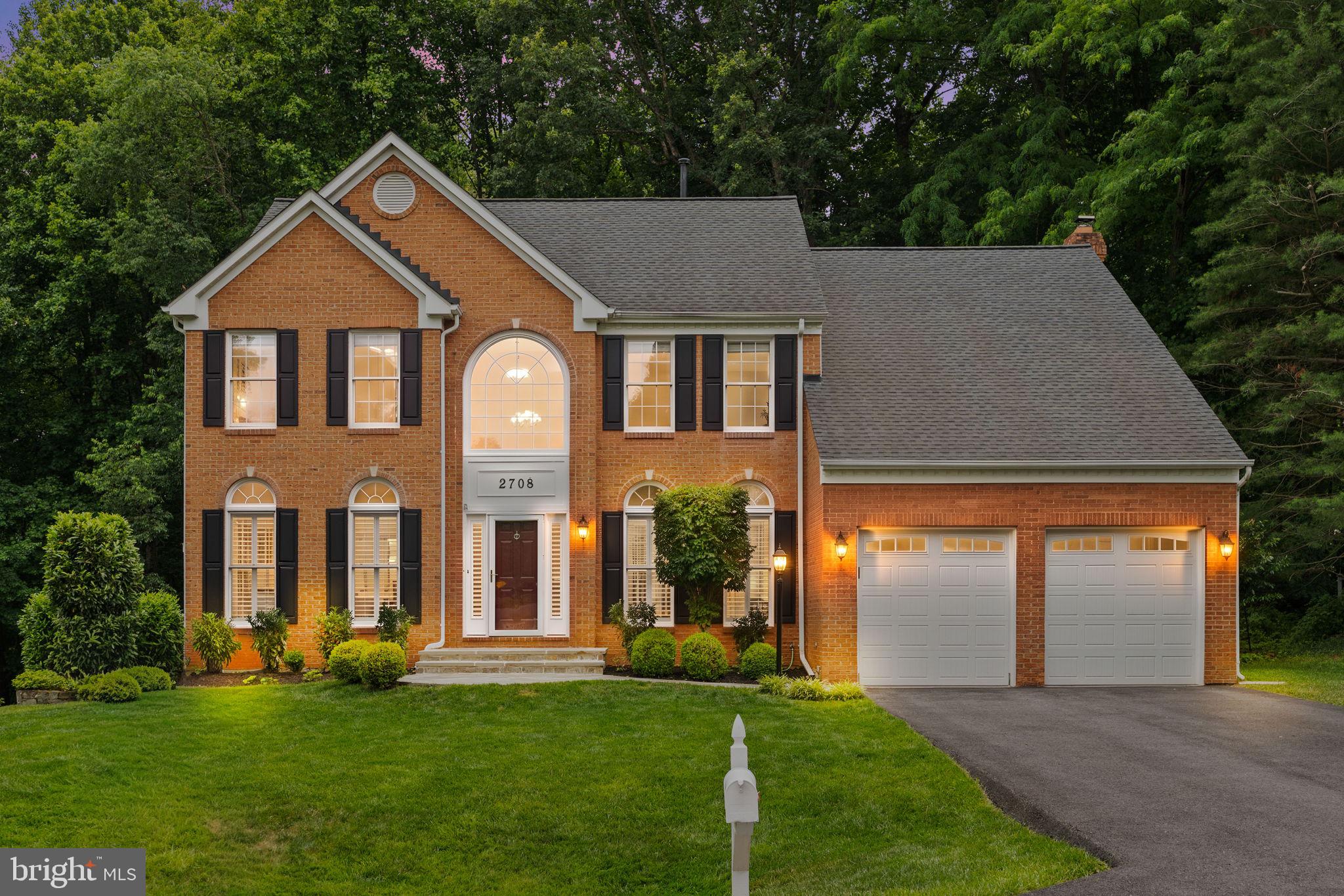 Welcome to 2708 Civitan Club Pl. in beautiful Brookeville, MD. This pristine home on a ½ acre lot backing to woods is tucked away on a peaceful cul-de-sac in a highly sought-after community. This lot is really fantastic..you have a cleared backyard and then trees behind it for privacy and a great view. If you have a family you will love this location in front of a double cul-de-sac where your kids can enjoy activities in a great environment. The Manor Oaks community pool is a 5 minute walk for an extra fee. The home showcases classic curb appeal, spacious living areas, multiple fireplaces and a 2-car garage. The main level boasts a two-story foyer, bright office, living room with a fireplace, spacious dining room, remodeled kitchen including granite countertops, tile backsplash, stainless steel appliances, and beverage/wine refrigerator, family room with gas fireplace, 9 ft. ceilings, wood floors throughout, plantation shutter window treatments and upgraded lighting fixtures and recessed lighting. On the second level you will find 4 spacious light filled bedrooms, hall bath with double sinks and the primary bedroom with vaulted ceiling, ensuite bath and walk-in closet. The spacious basement is finished with a roomy storage area and a rough-in for an optional 3rd bath. The 2-car garage has a slat wall garage organization and shelving system. Other improvements to this amazing home within the last 5-7 years includes roof, siding, fresh paint on the exterior and interior, water heater, backyard deck with built in seating and pergola, re-paved driveway, LG stacked washer and dryer.  Lucky homeowners will enjoy the tranquil neighborhood setting combined with easy access to shopping, dining and everyday conveniences in nearby Olney. Ideally located near Greenwood Elementary School, Rosa M. Parks Middle School and Sherwood High School, local parks, golf courses, recreational amenities and major commuter routes connecting to Washington DC, Rockville, and surrounding Montgomery County.