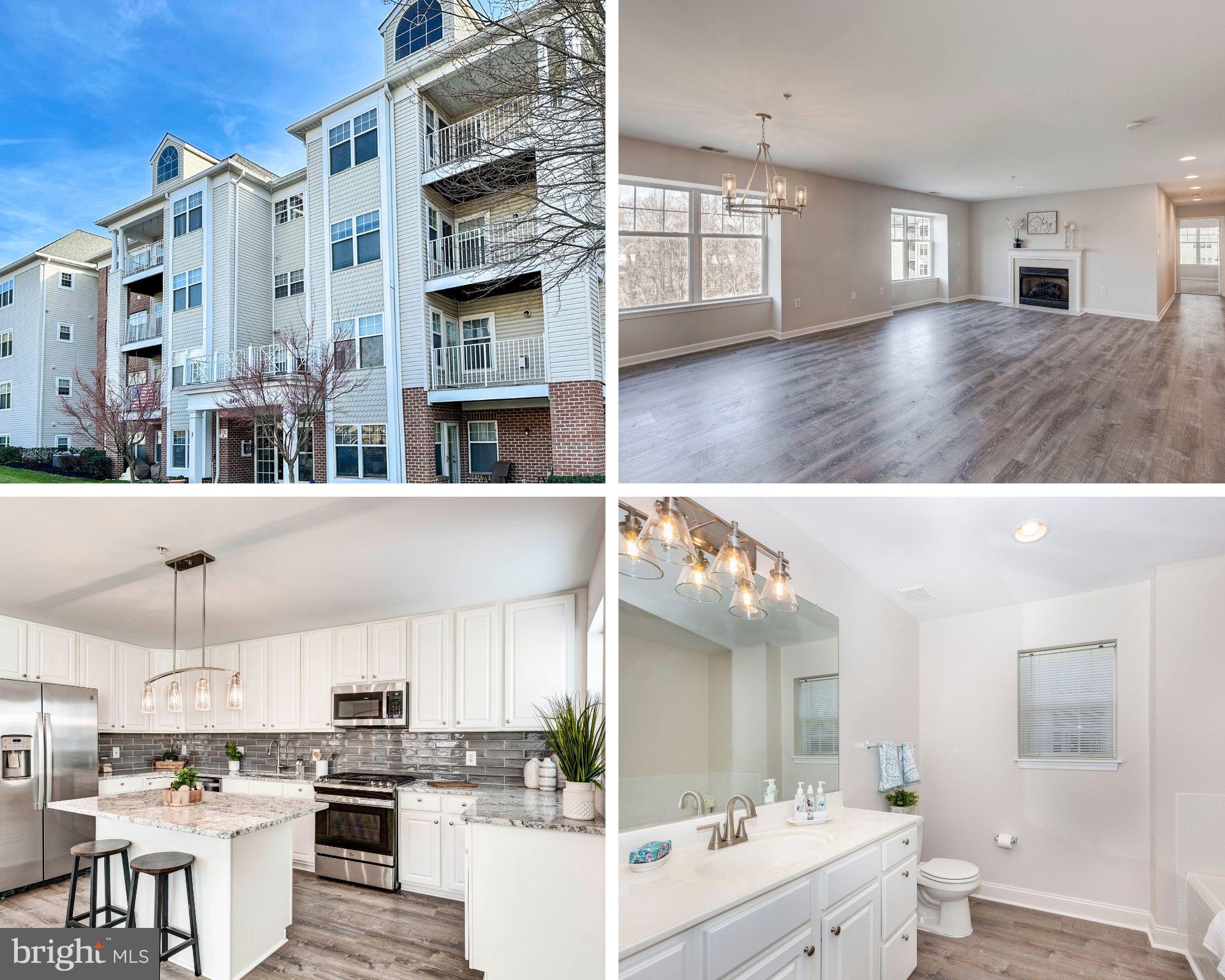 Welcome to this beautifully updated & light filled END UNIT 3rd floor Condo in rarely available Beckett Green*Fully renovated in 2024,  this 2BR 2Bath open floor plan is very spacious with 1949 Sq Ft of living space*Inside features: New Carpet, New  Luxury Vinyl plank flooring, New professional paint, new kitchen stainless appliances, new custom kitchen backsplash, new granite, updated bathrooms, & new light fixtures*Floor plan has a foyer, office w/French doors, large living/dining combo with gas fireplace, huge light filled kitchen with breakfast room/island, new carpet in bedrooms, & a spacious primary bedroom with primary bath*Utility room has washer/dryer & additional storage space*Enjoy nature views off of the kitchen with your own private balcony*Exterior also has scenic views, elevator access, gated entrance, and a luxurious lobby*Enjoy the efficient gas heat and your cozy warm gas fireplace*This end unit won't last long*Other features include Spacious Storage/ Laundry area with Washer/Dryer, Secure Entry Building, Indoor Mailbox, & Ample Parking*Close proximity to Restaurants, Shopping, Foundry Row, Mills Station, & all commuter routes*