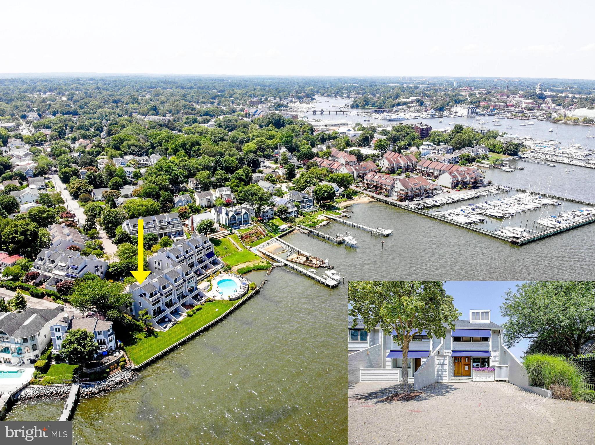 Experience the charm of Eastport, Annapolis in this exquisite waterfront property on Horn Point. This home has been beautifully renovated with a gourmet kitchen, new flooring, updated bathrooms and a second full kitchen.  Each of the four bedrooms has its own bathroom, and three of them have direct access to the Chesapeake Bay and Severn River. You will be amazed by the breathtaking views of downtown Annapolis, Naval Academy and the Bay from every angle.  It would be hard to find a better location to host family and friends for The Blue Angels, 4th of July and New Years fireworks.  Multiple deepwater marinas in close proximity.   Structure has the potential to add an elevator if desired. 2 separate laundry areas.   Huge plate glass windows to maximize the expansive views.   Last appraisal has home as estimated gross living area of 3400 sq ft.  Furniture is included!   This is a rare chance to own a piece of paradise in a prime location.
