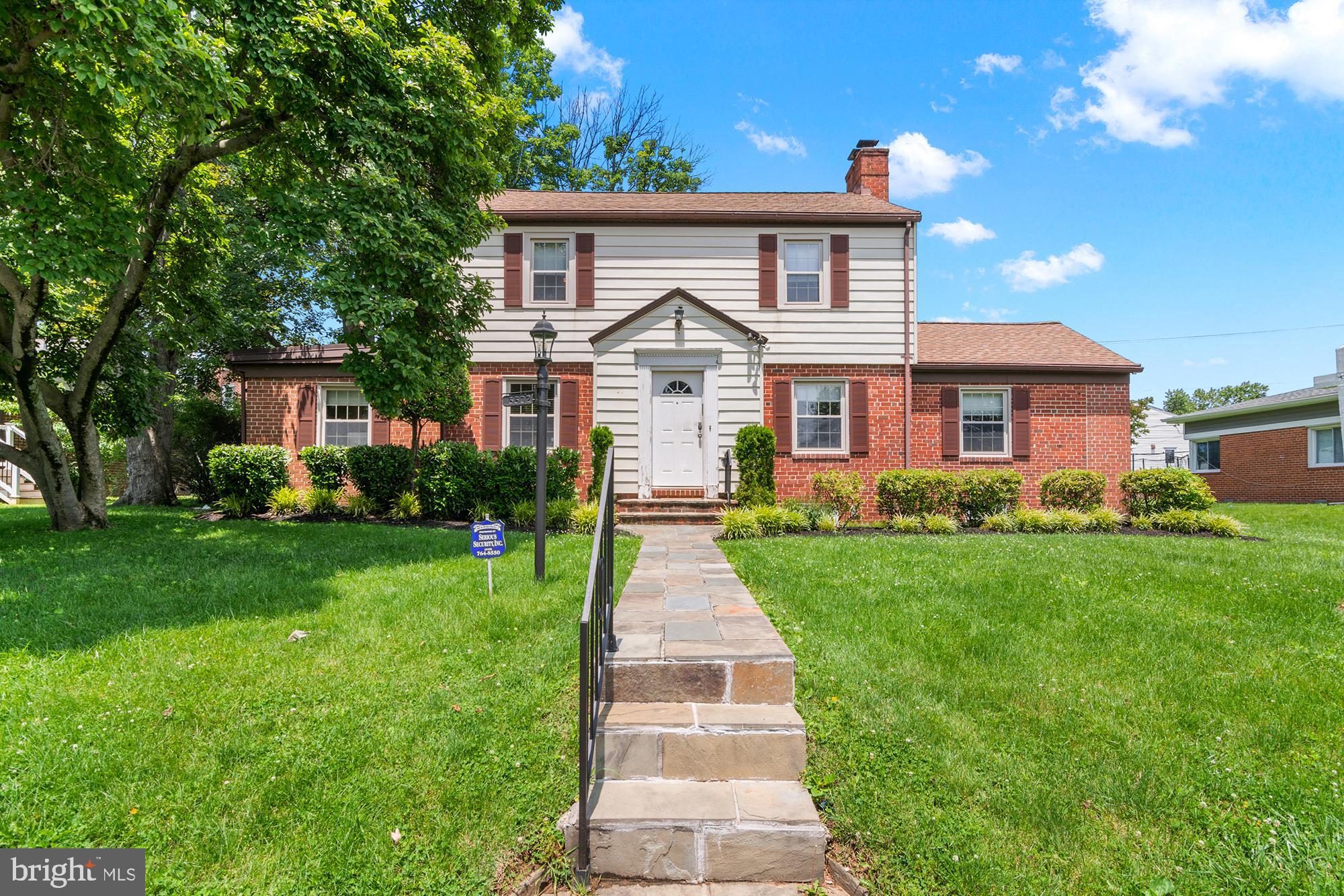 REDUCED PRICE! Freshly painted and new carpets in Bedrooms upstairs.
Situated in a highly sought-after area of Pikesville, this fabulous 5-bedroom Colonial-style home offers the perfect blend of comfort, style, and convenience. Enjoy easy access to schools, shopping, dining, and major commuter routes—all while living in a quiet, established neighborhood with exceptional charm and community appeal. The main level features a renovated primary suite with a luxurious en-suite bath and walk-in closet, a gourmet kitchen with granite counters and gas cooking, and a bright living room with large windows and built-in library. A formal dining room with a wood-burning fireplace opens to a large, maintenance-free deck—ideal for entertaining. The upper level offers three spacious bedrooms, a hall bath, and ample closet space including a cedar closet. The fully finished lower level includes a newly renovated 5th bedroom with en-suite bath, backyard access, a laundry room, utility space, and additional storage. The exterior of this stunning Colonial home features a large, private backyard complete with a patio, spacious deck, newly paved area with inground basketball hoop and ideal for other recreational activities, a vegetable garden, and a storage shed. The beautifully landscaped front yard enhances the home's exceptional curb appeal. Great opportunity! MOTIVATED SELLERS!