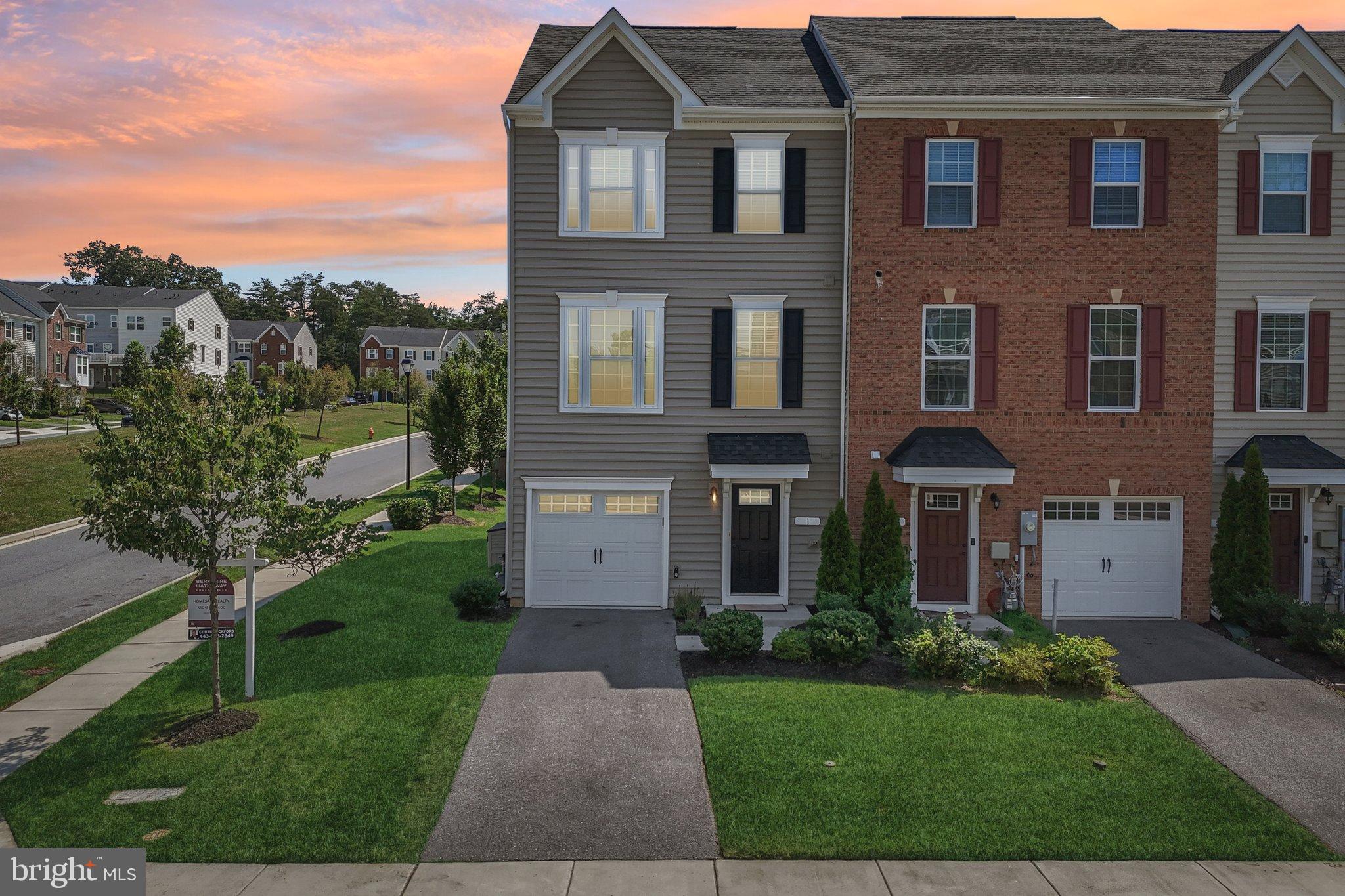 Discover a truly wonderful place to call home at Highgate Village Townhomes in Relay. We understand how important it is to find the right community, and we’re excited to share this beautiful location with you!  This delightful 1,960 sq. ft. end-of-group townhome, built just seven years ago, perfectly combines comfort and style.  Featuring three generously sized bedrooms and four bathrooms (two full and two half), this Mozart Model is designed for modern living. The gourmet kitchen is a true centerpiece, with a spacious granite island, modern dark brown cherry cabinets, and stainless steel appliances, including a French door refrigerator.  You will appreciate the upgraded flooring and 9Ft. ceilings throughout the home, as well as a primary bedroom with an ensuite bathroom and a walk-in closet. The upper-level laundry adds an extra touch of convenient practicality.  As you enter through the front door, you are greeted by a light-filled foyer that leads to a fully finished recreation room, which opens onto a lush, grassy backyard—perfect for relaxing or entertaining.  Enjoy grilling on the 18x10 composite deck while overlooking serene views of green space and trees. The second level features an open floor plan with the kitchen, dining area, and a cozy space for gathering. The ample living area comfortably accommodates large lounging sofas and plenty of seating, making it an inviting place for family and friends. The primary suite on the upper floor has high tray ceilings, a ceiling fan, and a dual vanity next to a walk-in shower...no problem for a King-sized bed and night tables here! The additional bedrooms offer plenty of space for queen-sized beds or a comfortable office/workspace.  The Hall bath features a tub/shower combo! *** Here are extras that are worth mentioning:  Recessed Lighting and pantry in kitchen, Energy Star appliances, tankless high-efficiency water heater, sprinkler and CO system, double pane insulated low-E vinyl windows, programmable thermostat, natural gas 90% Forced Air heat and CAC, attic w/house fan, electric alarm w/outside cameras, motion detectors, moisture control ventilation, and low flow water distribution, and MOST importantly, a EV Charger in the one car attached garage! ...This home truly has it all!  5 min to 95, 695 and BWI, UMBC campus, Relay elementary school, and parks.