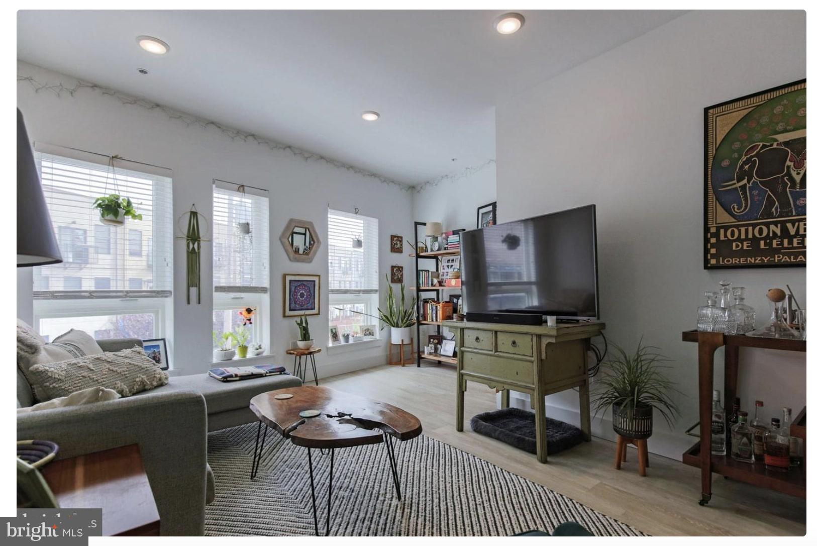 Welcome to 1412 Frankford Ave #1 (2F)!  This stunning 1 bedroom / 1 is located on the 2nd floor with east and western exposures. Enter into the open floor plan brimming with sunlight from large windows. Hardwood floors, recessed lighting throughout the space giving a modern feel. The kitchen has all white cabinetry with white subway tile backsplash with all new stainless steel appliances. The bathroom offers a dual sinks, large glass shower, tile flooring, and bright clean finishes. Ceiling fans for extra comfort in the bedroom. In unit laundry and central air conditioning as well!  All units also have really great noise dampening windows. Right in the heart of Fishtown next to all of the hot spots and directly next to City Fitness. Conveniently Generally, first month and one month security deposit due at lease signing. Pet's welcome for additional fee! Tenant pays flat $35/month for water and electric/internet.