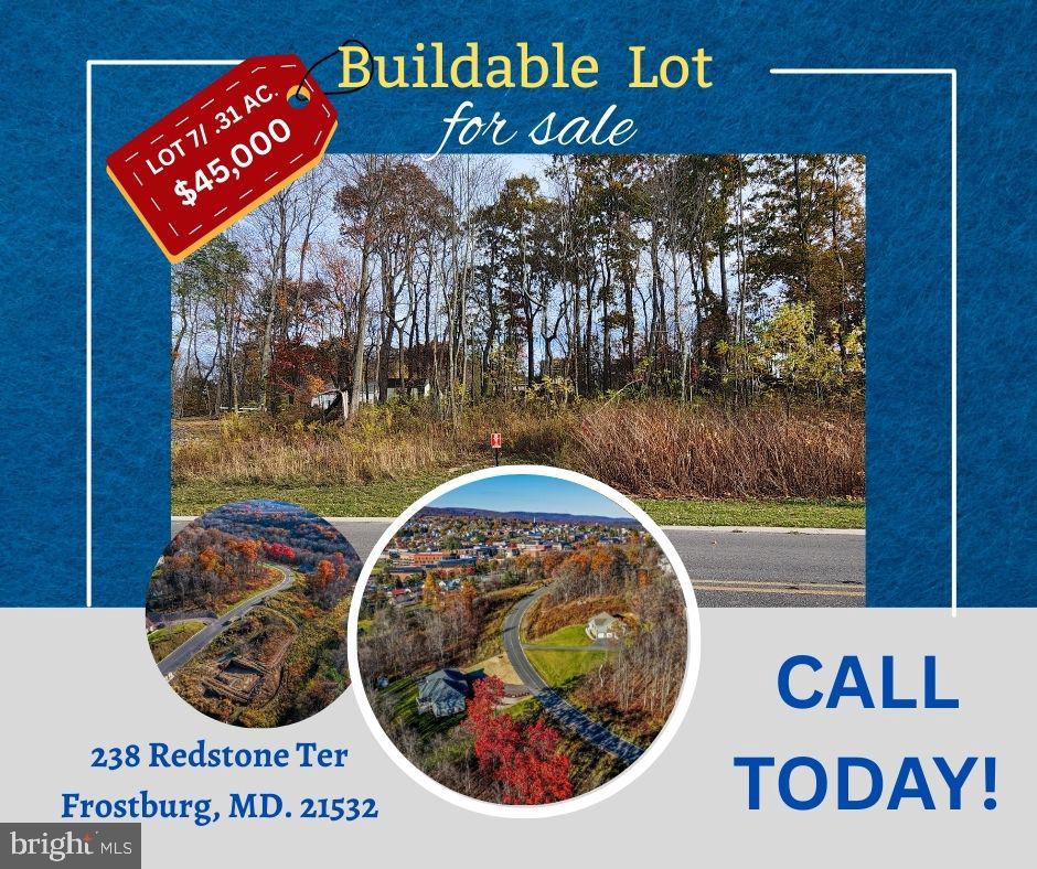 Welcome to Sand Spring Run Subdivision, Frostburg’s premier residential community surrounded by natural beauty and mountain charm. Lot 7 offers 0.31 acres of gently sloping land with breathtaking mountain views, providing the perfect canvas to build your dream home.

Enjoy the peace of country living while staying close to everything you need—Frostburg State University, shopping, medical facilities, and easy access to Interstate 68 for convenient commuting.

Experience the best of Western Maryland living in a thoughtfully designed neighborhood with protective covenants and restrictions to maintain the integrity and value of your investment.  Call today to schedule a tour!