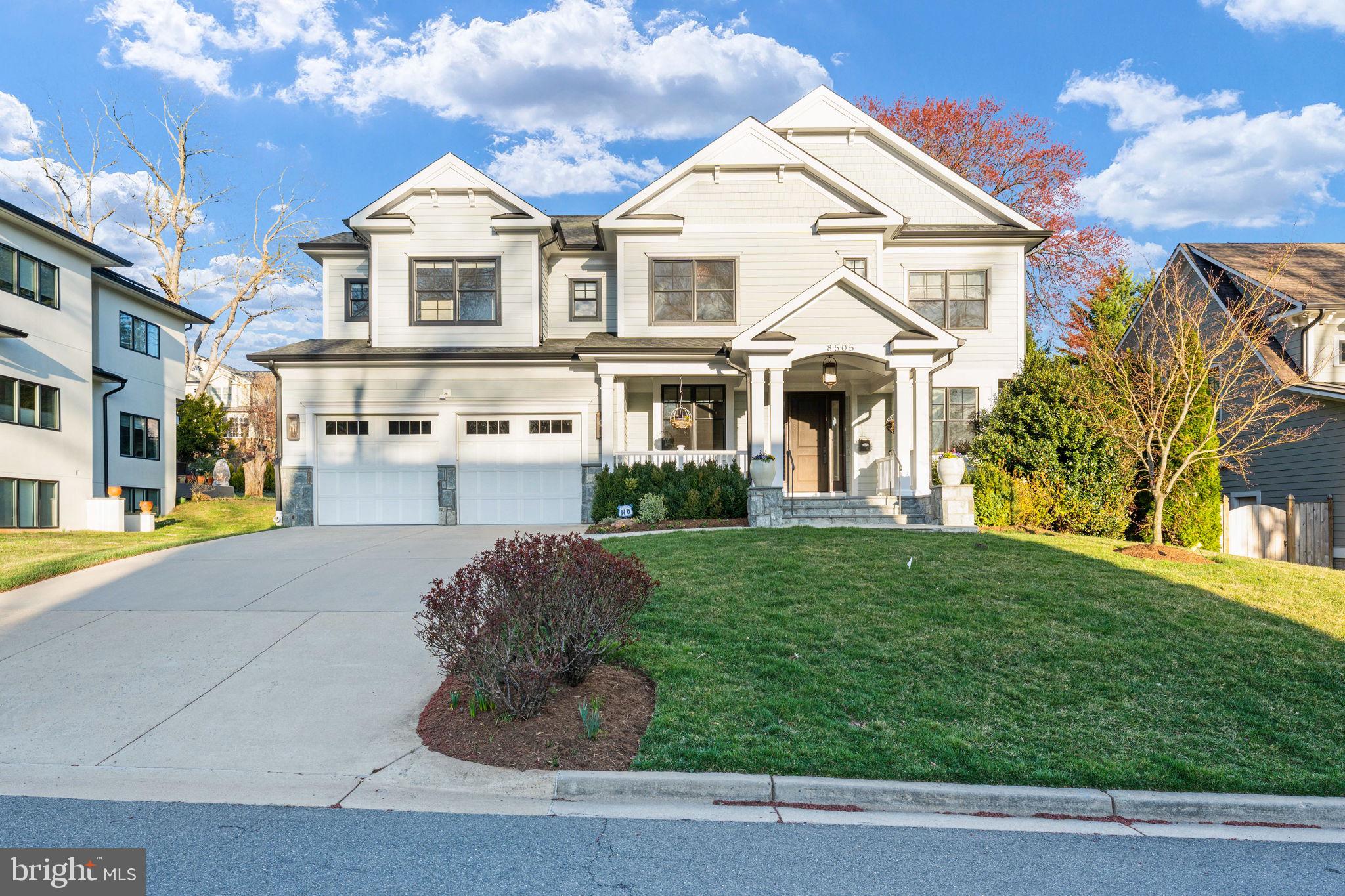 A Bethesda gem! This beautiful home has an impeccable floor plan with 5 Bedrooms and 4 Full Baths together on the Upper Level. The Custom White Kitchen is outfitted with top-of-the-line appliances, including two dishwashers. The beautiful Primary Bedroom Suite with fireplace has a sitting room, spacious bathroom with heated floors plus 2 amazing closets! The Finished Lower Level offers a Private Bedroom Suite with its own full bath. The Lower Level also has and an additional half bath, mini bar, and media room. Professionally landscaped property with underground irrigation system, All Seasons Screened Porch, Front Porch - the list goes on. You do not want to miss this one!
