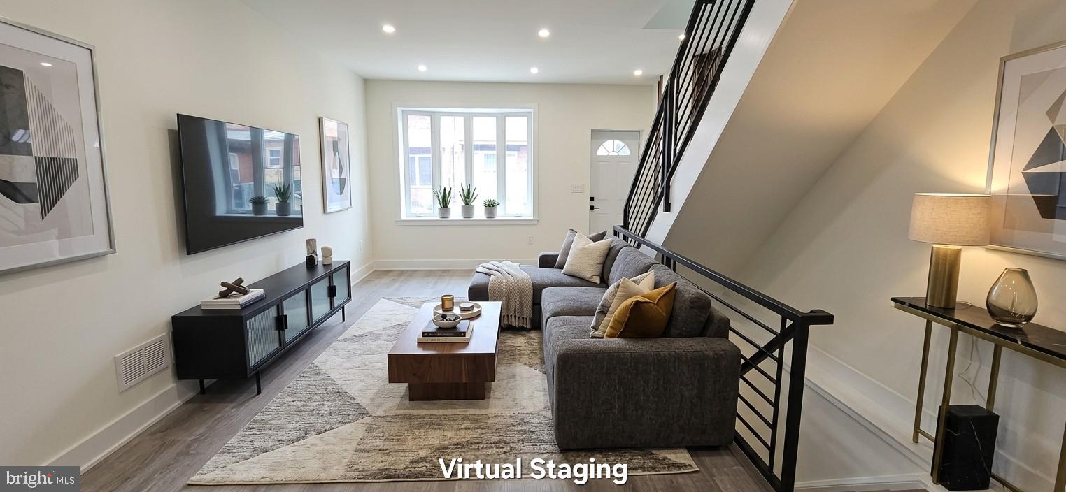 Welcome to this stunning contemporary 3-bedroom, 1.5-bath home, fully renovated with impeccable attention to detail and modern high-end finishes throughout. Every inch of this move-in-ready residence has been thoughtfully designed with stylish upgrades and custom touches.
Enter through the main foyer into a bright, open floor plan featuring Pella windows, vinyl plank flooring, recessed lighting, and a seamless flow ideal for everyday living and entertaining. The modern kitchen is beautifully appointed with granite countertops, soft-close white shaker cabinetry, generous storage, a professional-series faucet, and premium LG Thin Q appliances, including a refrigerator, range, and built-in microwave. That's not all; the home offers a brand-new central air and heating HVAC system from a top-brand manufacturer, Carrier. 
The main bath features a skylight, a dimmable mirror, sophisticated fixtures, and offers excellent natural light and ventilation. The main bedroom includes bright windows and a large closet for ample storage.
The full basement adds valuable living and storage space and includes large sun-filled windows, washer and dryer hookups, a half bath, and a tankless water heater. Step outside to a newly concreted backyard offering a clean, low-maintenance setting for you to relax and enjoy. Has breezeway access to the adjacent street.
Conveniently located near I-76, shopping, parks, public transportation, schools, the Walt Whitman Bridge, and the sports complex, this exceptional home combines modern comfort with unbeatable accessibility.  Make it yours and schedule your showing today. Don't forget to click on the virtual tour! Inquire about home buyer grants!