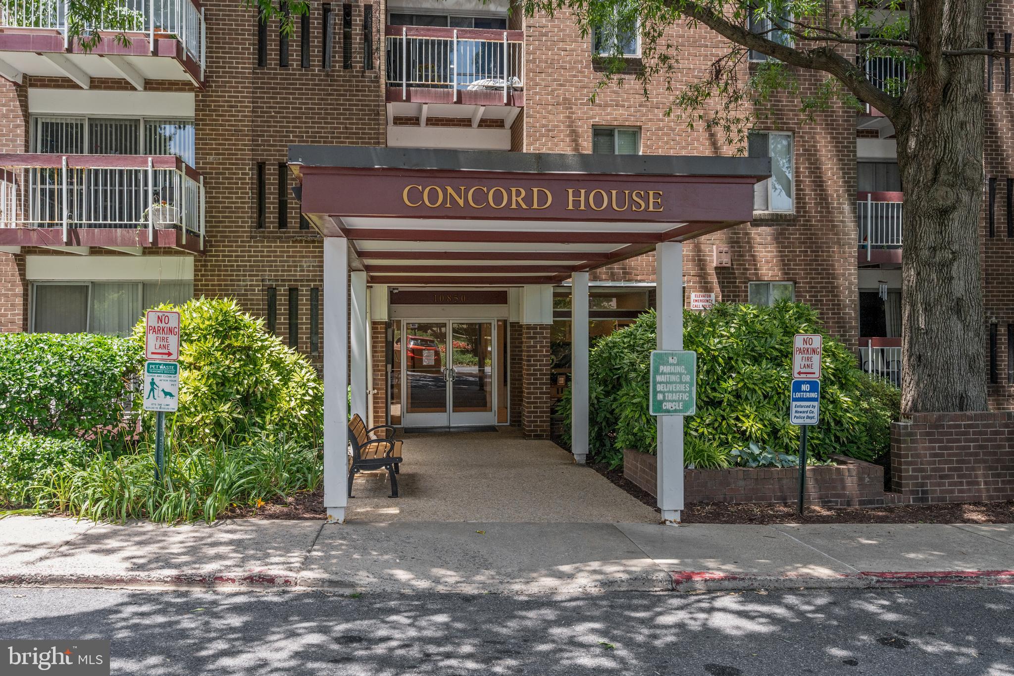 Welcome to Concord House Condominiums! This home offers the convenience of ground level living without steps or elevator. Enter this light, lovely condo offering a prime location to everything Columbia in a cozy, fresh space just right for simple living. Enjoy a drink or relaxing on your private balcony. The open living/dining room has space for both, with easy access to the updated kitchen complete with white cabinets, granite counters and stainless steel appliances. The hallway brings you to two comfortably large bedrooms and offers ample storage and closet space throughout. Freshly painted, hardwood floors and a bright sunny space make this feel like home. ALL utilities are included in the monthly condo fee. Great location in the heart of Columbia close to all the dining and shopping at Columbia Mall, HCC, Merriweather, Howard County General Hospital, and major commuter routes.