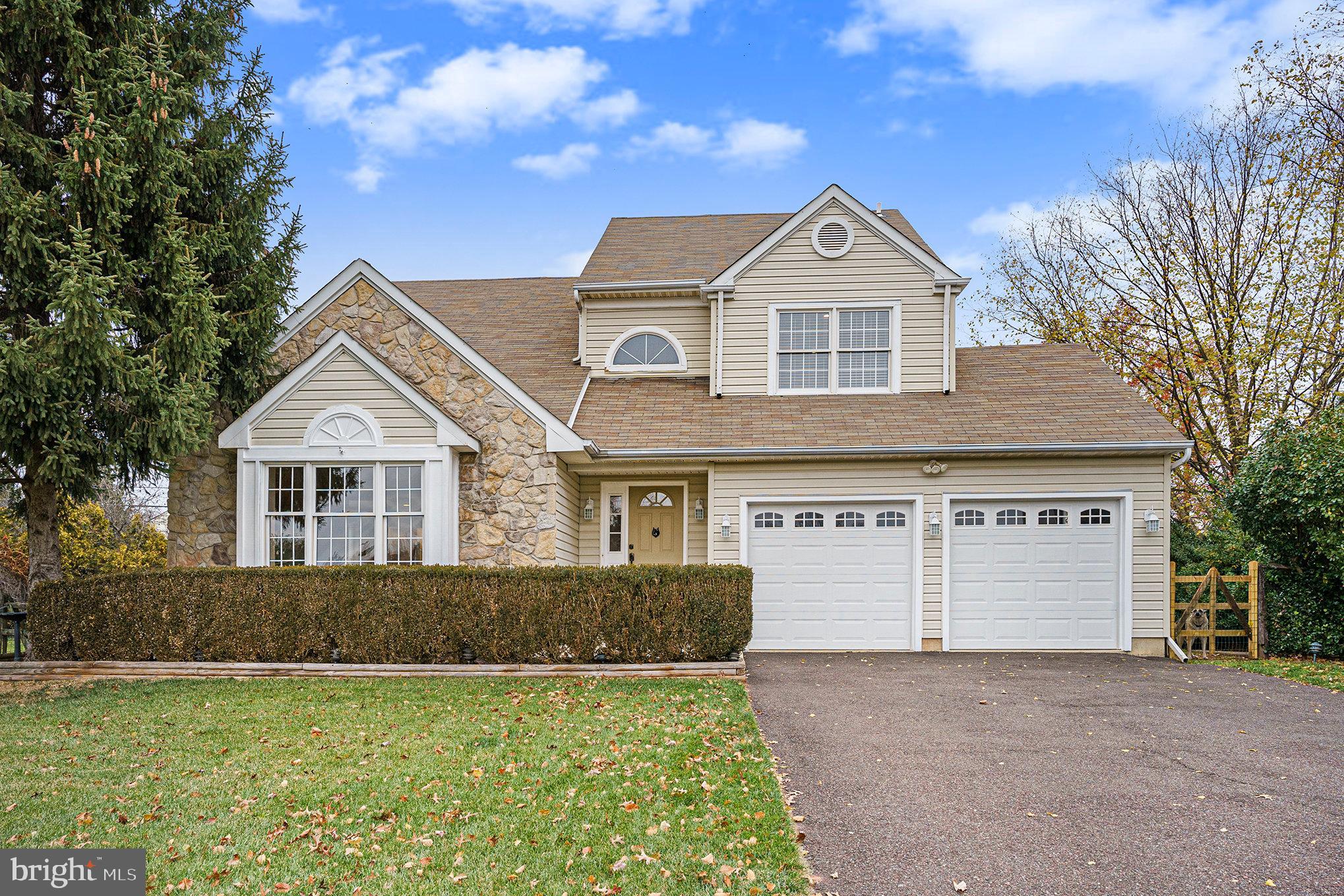 Imagine all the holidays you will celebrate in your dream home!  Whether it be the summer, winter, fall or spring; this home is your home to spend them in! Welcome to 216 Brandywine Road! Located in the sub-division of Cranberry Estates, this home has been upgraded with all modern touches.  As you enter into home, you will realize you found the one! As you approach, take notice of the corner lot, 2 car garage, and fenced in backyard. Open up the front door and be amazed of the new flooring, fresh paint, and the openness this home has. To the left of the foyer is a living room with a bay window, gas fireplace surrounded by stone, and new LVT flooring. Through the living room is a dining room with upgraded lighting, and new LVT flooring. Next up is the remarkable kitchen. This kitchen has been completely renovated to include all new white cabinets, granite countertops, farmhouse sink, top of the line appliances, and lighting. Owner has even replaced the window in the kitchen. Through the family room is a sun-room with a gas fireplace to warm the room. Relax nights overlooking the backyard and enjoy the ambience it has to offer. There is an exit to the enclosed porch. The backyard is fenced in for your privacy and safety.  As you approach the 2nd level, notice the new carpeting on the steps, open foyer and fresh paint. Primary bedroom has been tastefully redone to include new LVT flooring, fresh paint, and plantation shutters. The ensuite bathroom to the primary bedroom has double sinks, large soaking tub, and stall shower. 2 additional large bedrooms finish up the 2nd level. There is a partially finished basement, and a main floor laundry. Freshly painted, new flooring, new kitchen, upgraded lighting, 3 fireplaces, sunroom, and move in ready makes this home worth seeing! Close to Providence Town Center, major highways, restaurants, parks, and within walking distance to elementary, middle, and high school in Perkiomen Valley School District. Make this elegant home your next home!