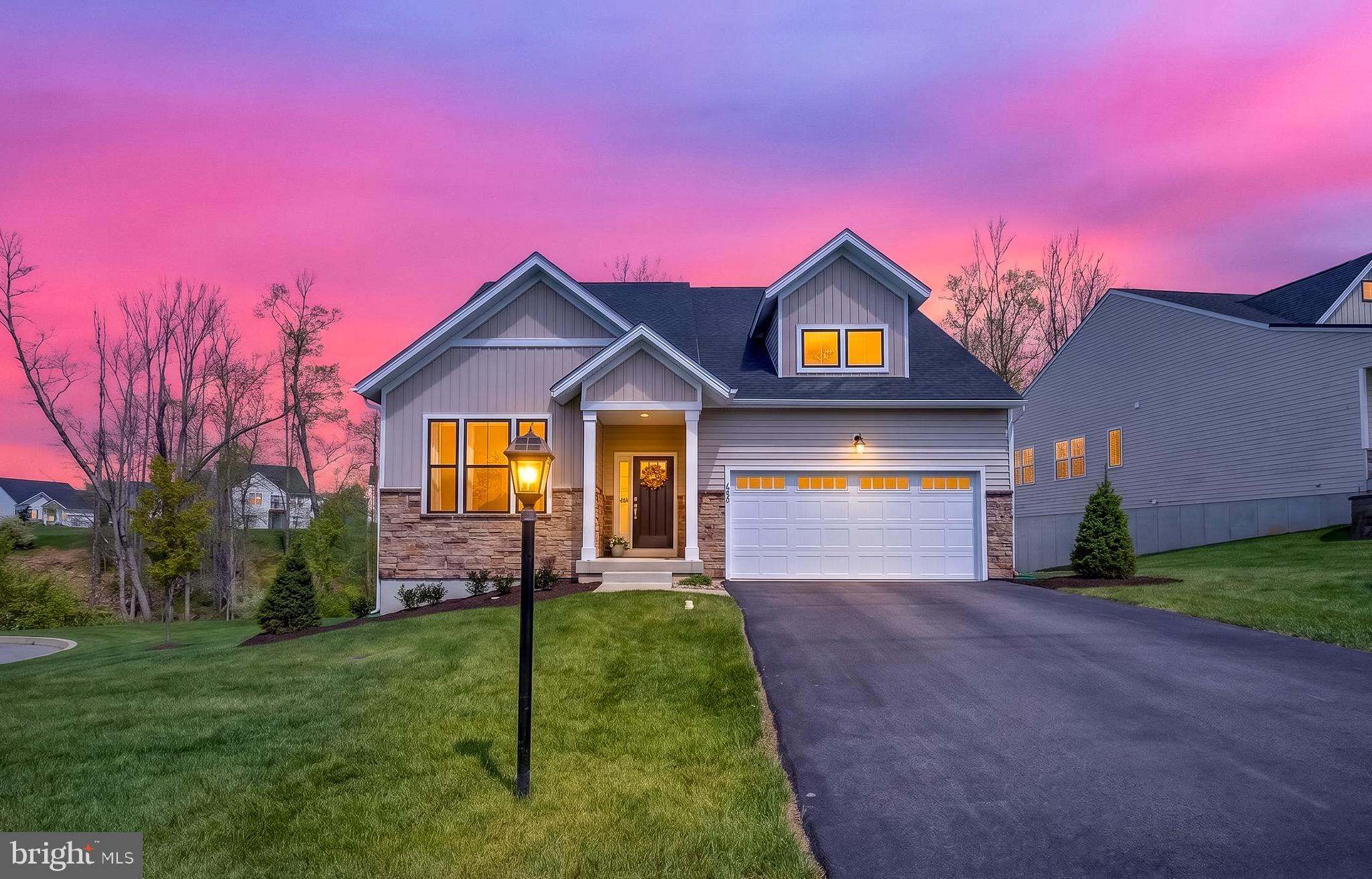 Welcome to your dream home in the highly sought-after Villages of Hillview, a vibrant 55+ community offering resort-style living with a stunning clubhouse, pool, and a full calendar of social events designed to bring neighbors together.

This exceptional ranch home is truly a standout—immaculate, meticulously maintained, and completely turnkey. Pride of ownership shines from the moment you arrive… this one is a WOW!

Tucked away on a quiet cul-de-sac, the setting is just as impressive as the home itself. The expansive, private backyard backs to a peaceful creek, creating a serene and picturesque backdrop you’ll enjoy year-round. Relax or entertain on the spacious covered deck while taking in the natural beauty that surrounds you.

Inside, you’ll find a bright and inviting layout filled with beautiful natural light. The home features generously sized bedrooms, a dedicated main-floor office, and a cozy fireplace that adds warmth and charm to the living space.

The fully finished basement offers incredible additional living space—perfect for guests, hobbies, or a media room—along with more storage than you could ever imagine. For additional living space, this space could easily add a wall to make a true fourth bedroom, and plenty of space to add a kitchenette right outside the full bath. From this level you can walk right outside to the backyard!

If you’ve been waiting for the perfect combination of location, lifestyle, and move-in-ready condition… this is the one. Don’t miss your opportunity to call this stunning home yours!