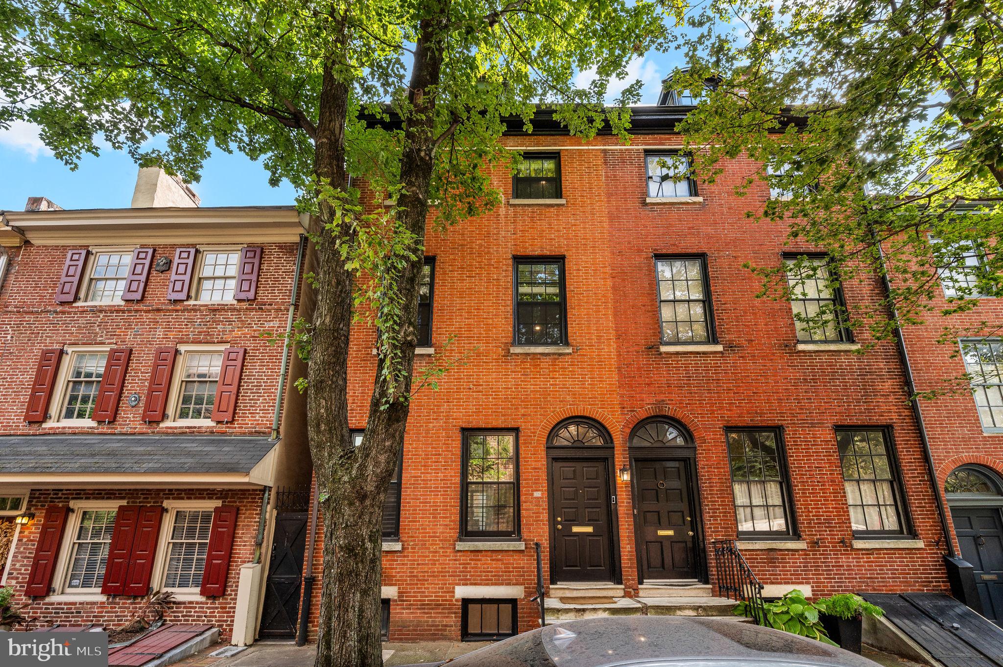 Take a look at 326 Lombard, a stunning, fully renovated 4-bedroom, 3.5-bath gem nestled in the heart of the coveted Society Hill/Queen Village neighborhood. This move-in ready home boasts a two-tier backyard oasis, perfect for relaxation and entertaining.

Step inside the open-concept main level, where modern luxury meets timeless design. The living and dining areas flow seamlessly into a chef's kitchen, featuring striking two-tone cabinetry, a sleek GE Café Series appliance package, and a 6-burner gas stove. The kitchen island offers additional hidden storage with an undermount microwave.  A deep stainless-steel sink overlooks the beautiful slate-tiled patio, blending indoor and outdoor living.

Head down to the fully finished lower level, equipped with a laundry room, mechanicals, and a powder room. This level also has access to a charming sunken stone-wall patio, accessible from the main backyard, offering an intimate outdoor retreat.

On the second floor, you’ll find a luxurious primary suite designed for indulgence. The standout feature? A fully customized, dedicated closet room—ample space for your year-round wardrobe. The en suite bath includes dual vanities, a linen closet, and a spacious walk-in shower with two shower heads for ultimate relaxation. The third floor offers two well-appointed bedrooms, a stylish hall bath with herringbone-tiled floors, and a convenient linen closet. The fourth-floor bonus en-suite bedroom adds even more versatility to this already incredible home. Throughout the house, you’ll find rich wood floors, wide baseboards, custom closets, Sonos surround sound, and dual-zone HVAC for comfort and style in every season. Location is everything, and 326 Lombard doesn’t disappoint. Just minutes away from iconic spots like Three Bears Park, Spruce Street Harbor Park, Head House Square, Washington Square, Bloomsday Restaurant & Wine Bar, Zahav, Talula’s, and more—this home offers both luxury and convenience at your doorstep. Discover the perfect blend of modern elegance and historic charm in this exceptional Society Hill property.